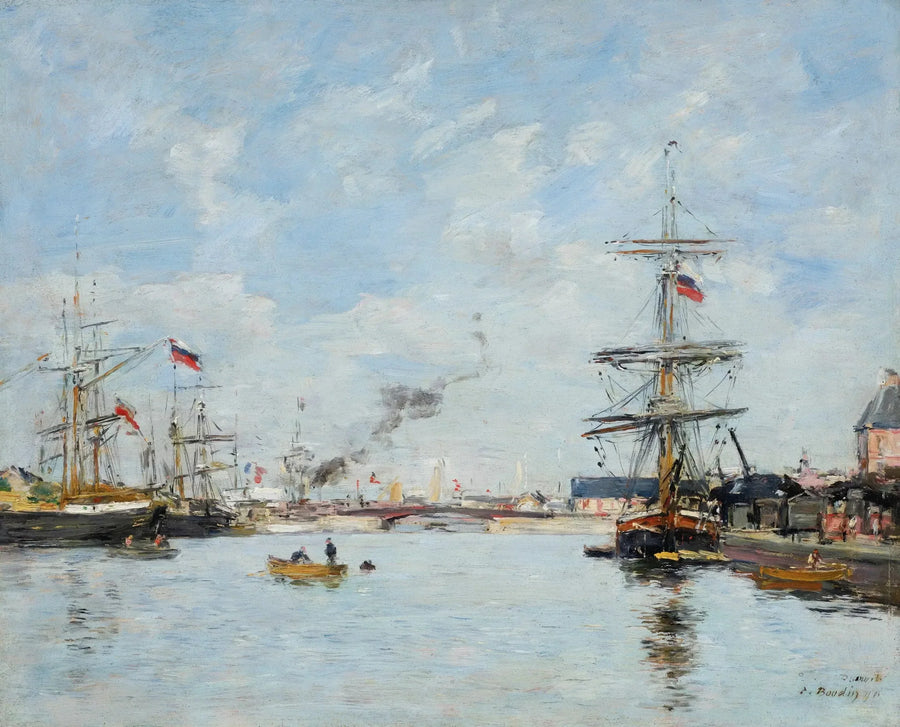 Port de Deauville, marée haute - Eugène Boudin
