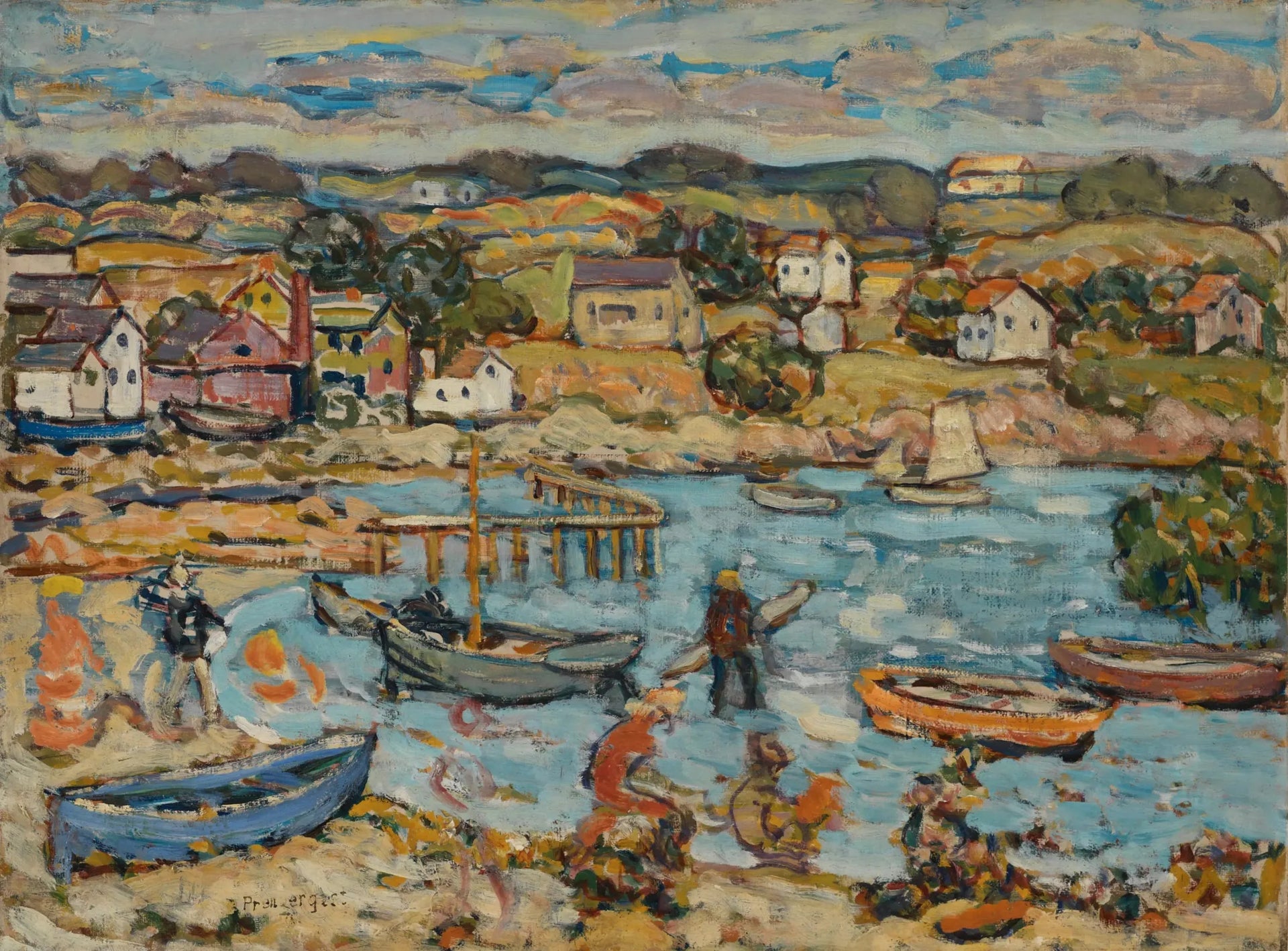 Port de Marblehead - Maurice Prendergast image 1 reproduction d’œuvre d’art à l’huile