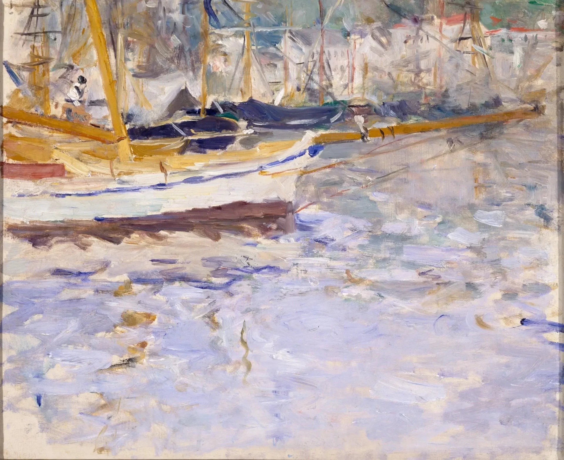 Port de Nice - Berthe Morisot image 1 tableau peint à l’huile sur toile