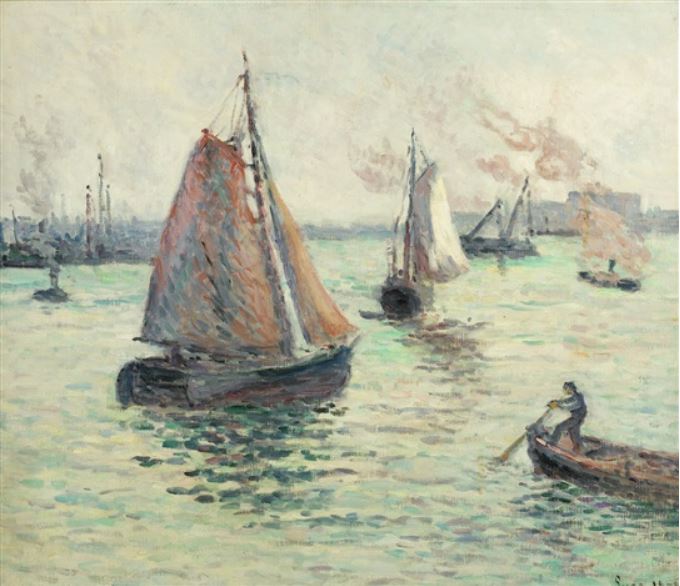 Port de Rotterdam - Maximilien Luce image 1 reproduction d’œuvre d’art à l’huile