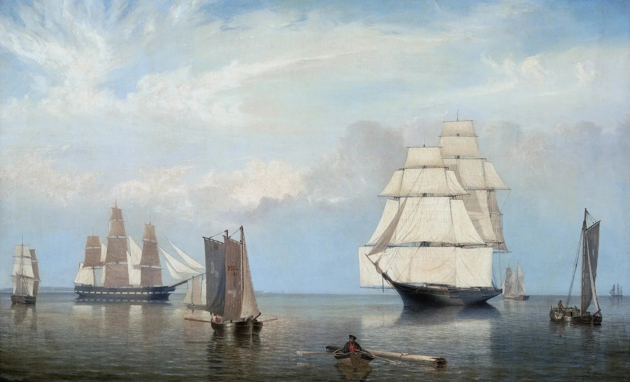 Port de Salem - Fitz Henry Lane image 1 reproduction réalisée par Alpha Reproduction