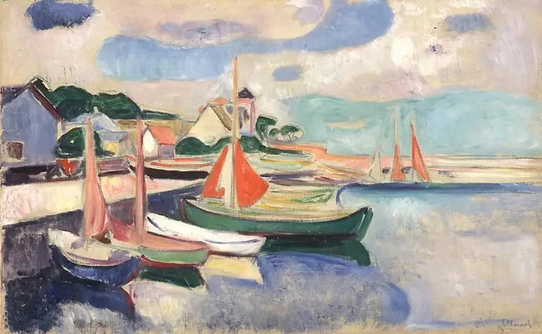 port de Taarbæk - Edvard Munch image 1 tableau peint à l’huile sur toile