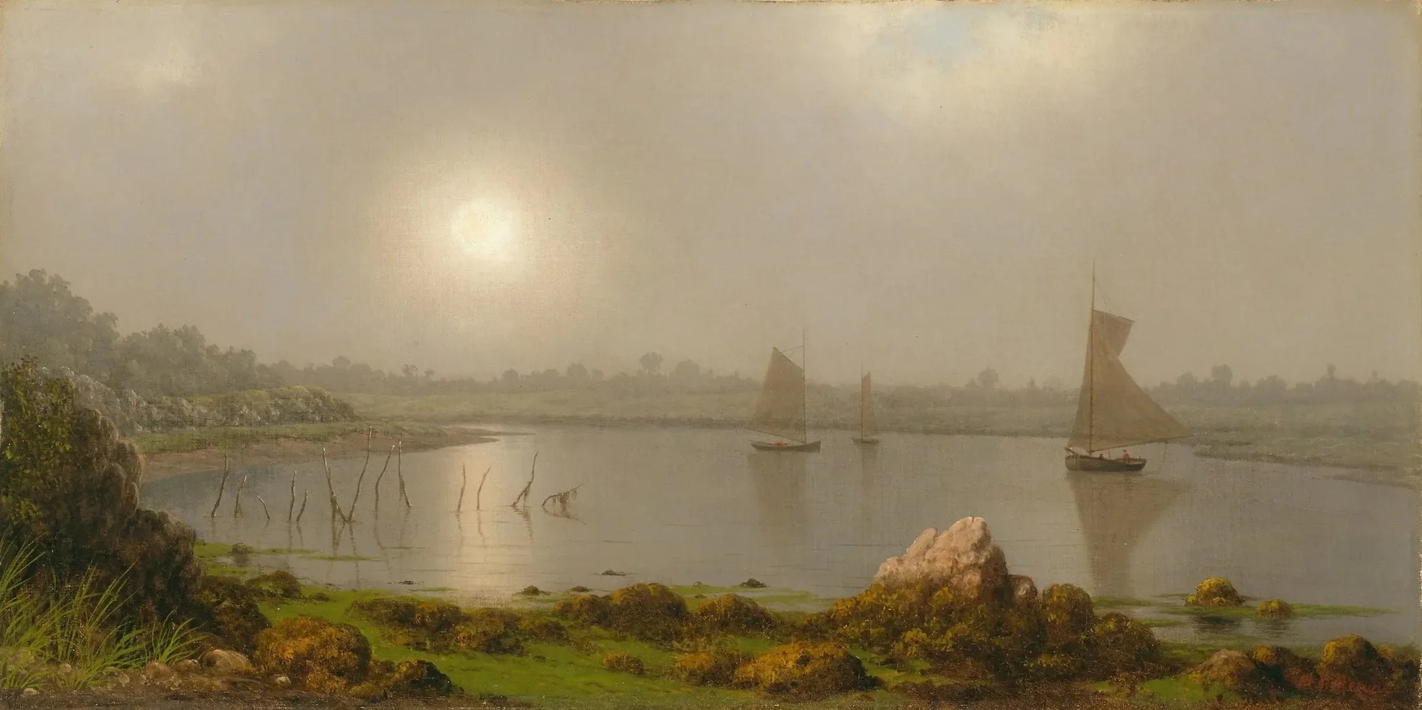 Port de York, côte du Maine - Martin Johnson Heade image 1 copie de tableau peinte à la main