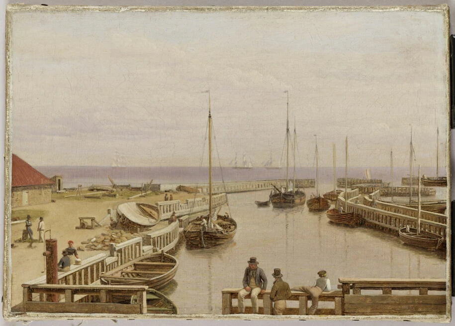 Le Port de Dragør (Danemark) - Christoffer Wilhem Eckersberg