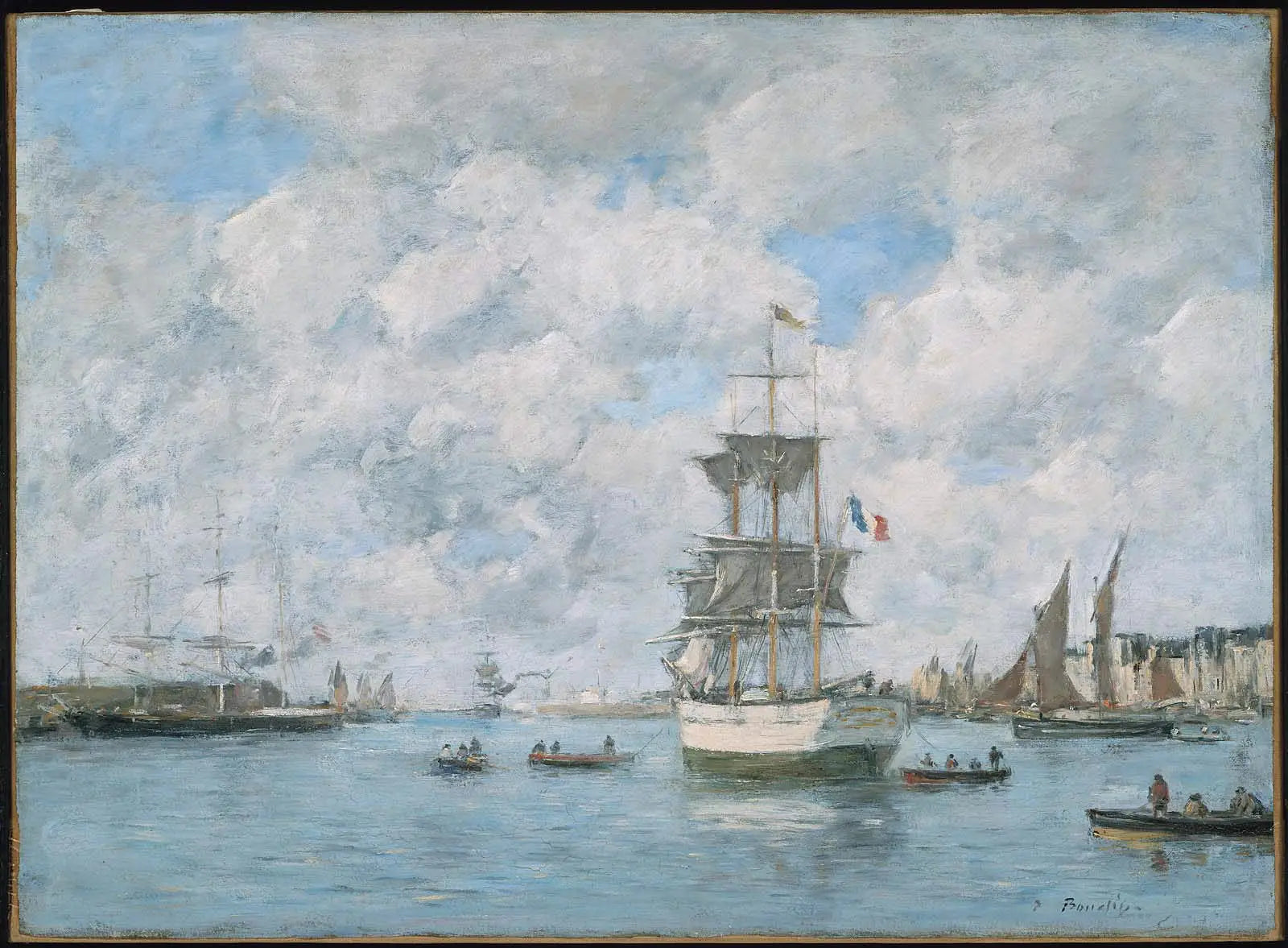 Port du Havre - Eugène Boudin image 1 tableau peint à l’huile sur toile