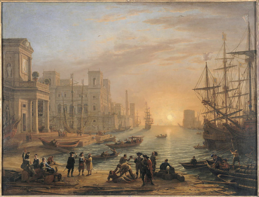 Port de mer au soleil couchant - Claude Gellée