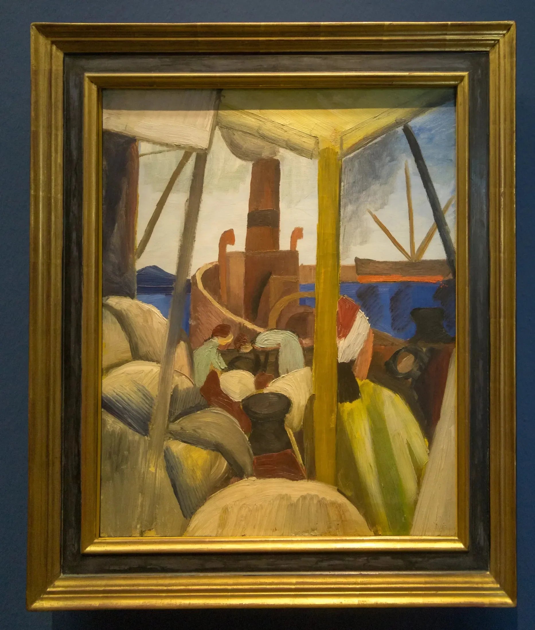 Port tunisien - August Macke image 1 copie peinte à la main à l’huile
