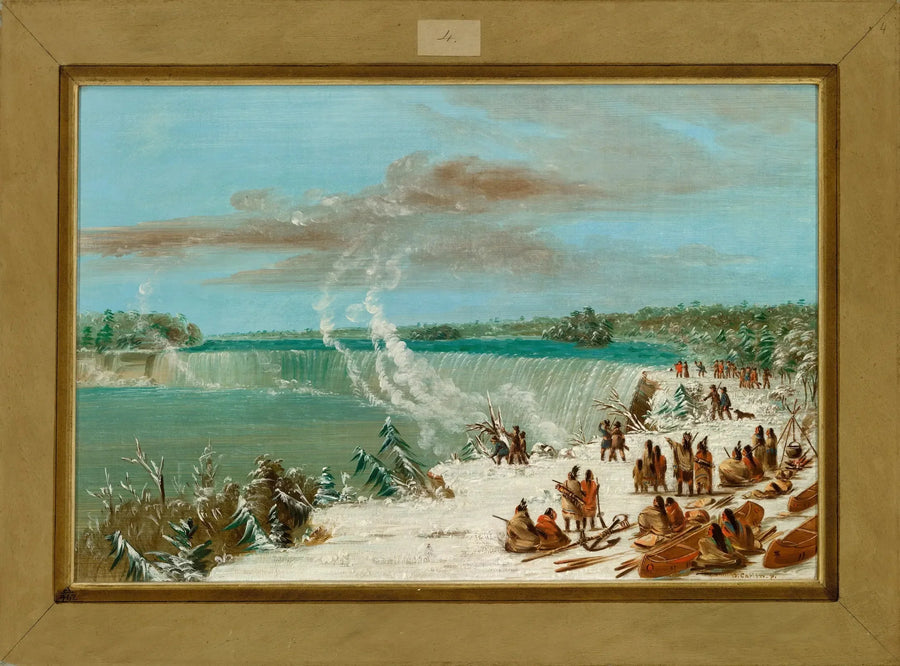 Portage autour des chutes du Niagara à Table Rock - George Catlin