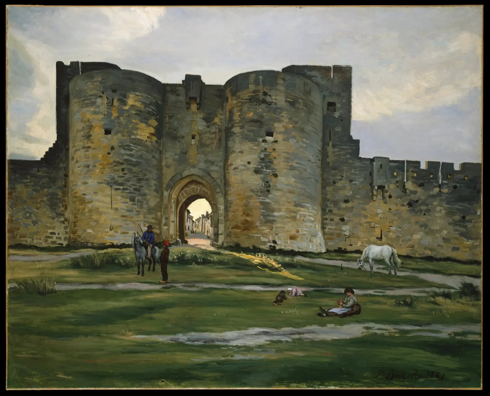 Porte de la Reine à Aigues-Mortes - Frédéric Bazille image 1 copie peinte à la main à l’huile