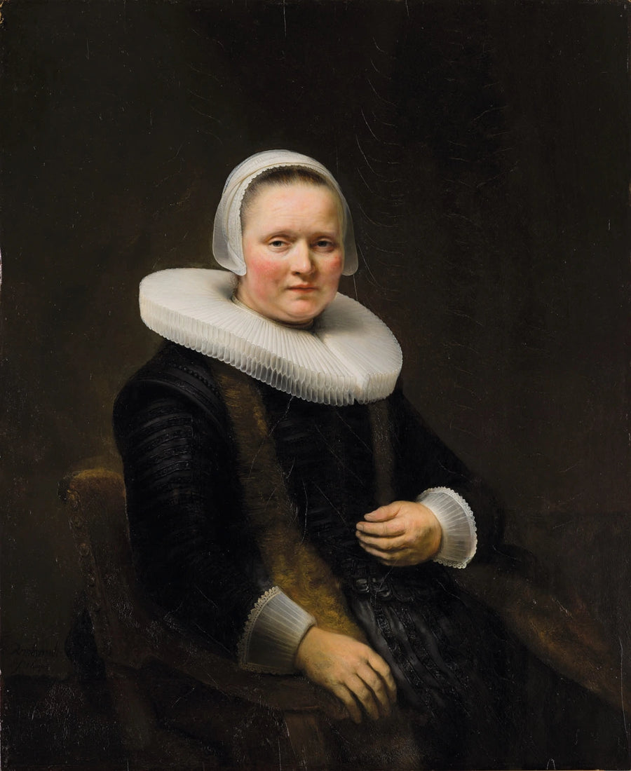 Portrait d’une femme, peut-être Anna Wijmer – Rembrandt et atelier, 1641