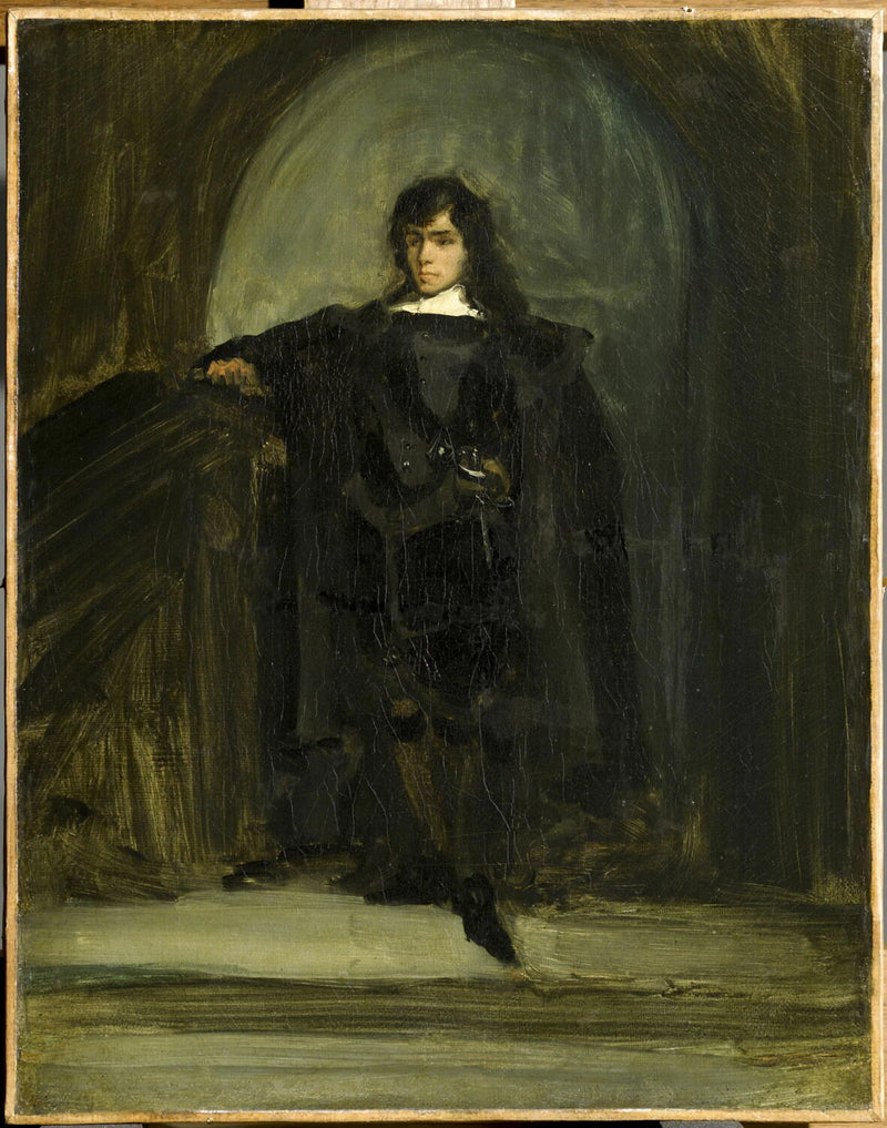 Portrait de l'artiste, dit Portrait de Delacroix en Hamlet, dit autrefois Portrait de Delacroix en Ravenswood - Eugène Delacroix