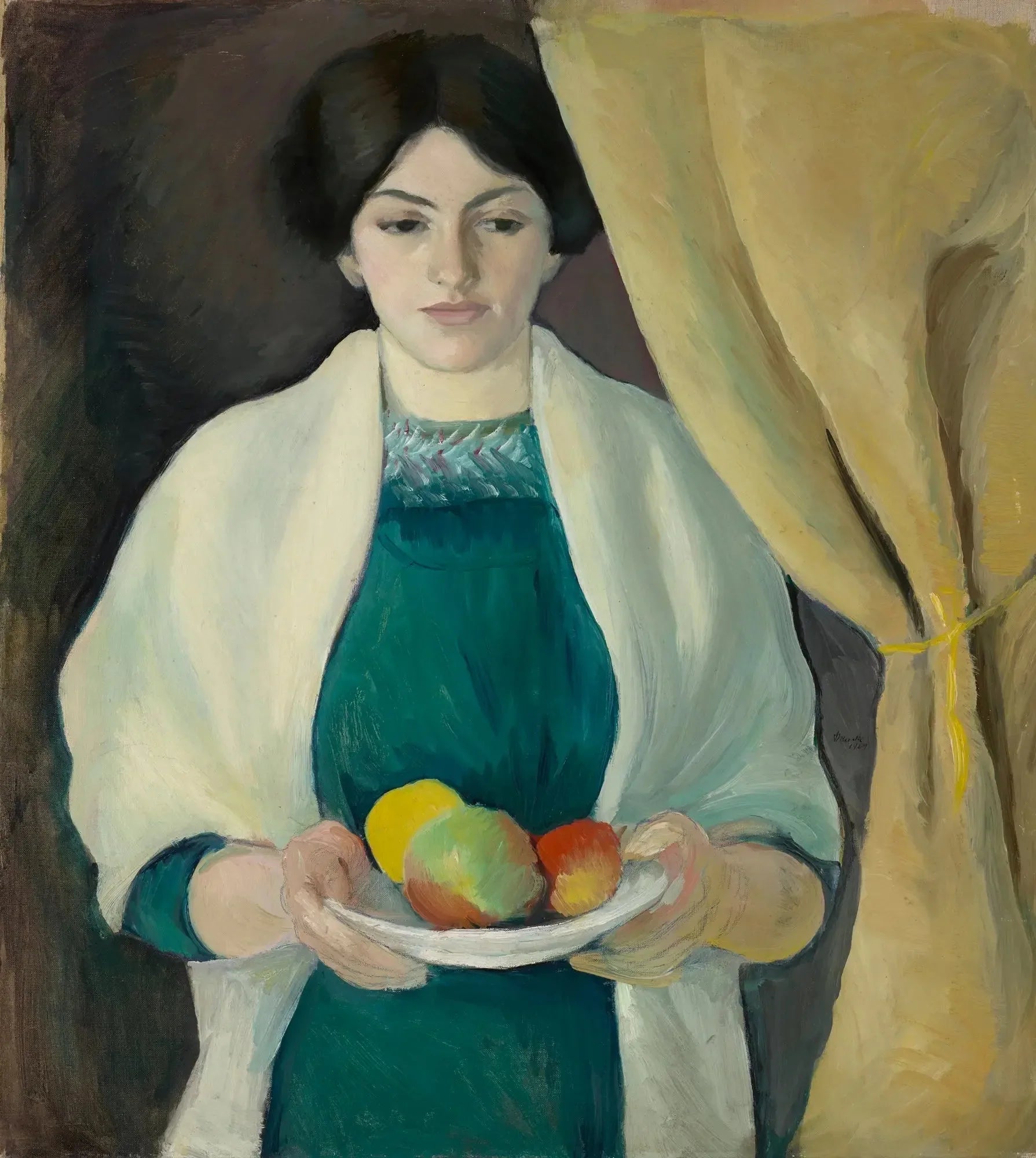 Portrait aux pommes - August Macke image 1 copie de tableau peinte à la main