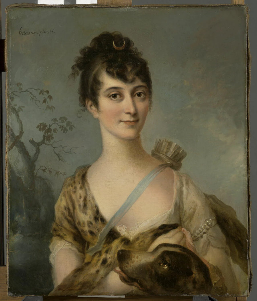 Portrait de la baronne de Villequier en Diane - Johann Ernst Heinsius