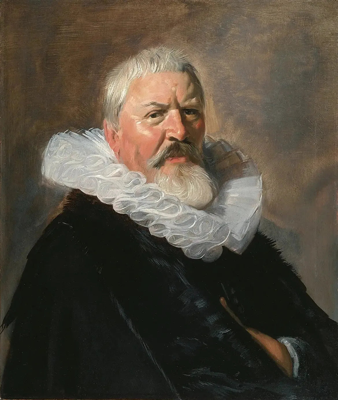 Portrait carré de Pieter Jacobsz Olycan - Frans Hals image 1 reproduction de peinture à l’huile