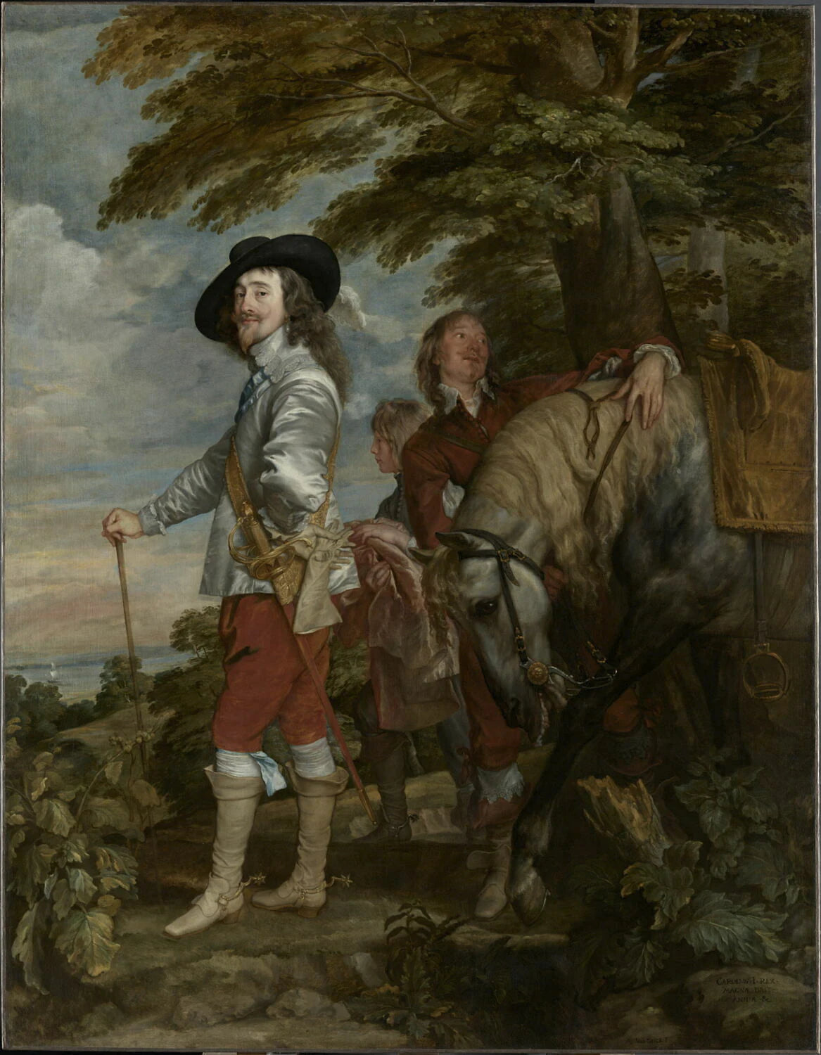 Portrait de Charles Ier, roi d'Angleterre (1600-1649), à la chasse - Antoon van Dyck