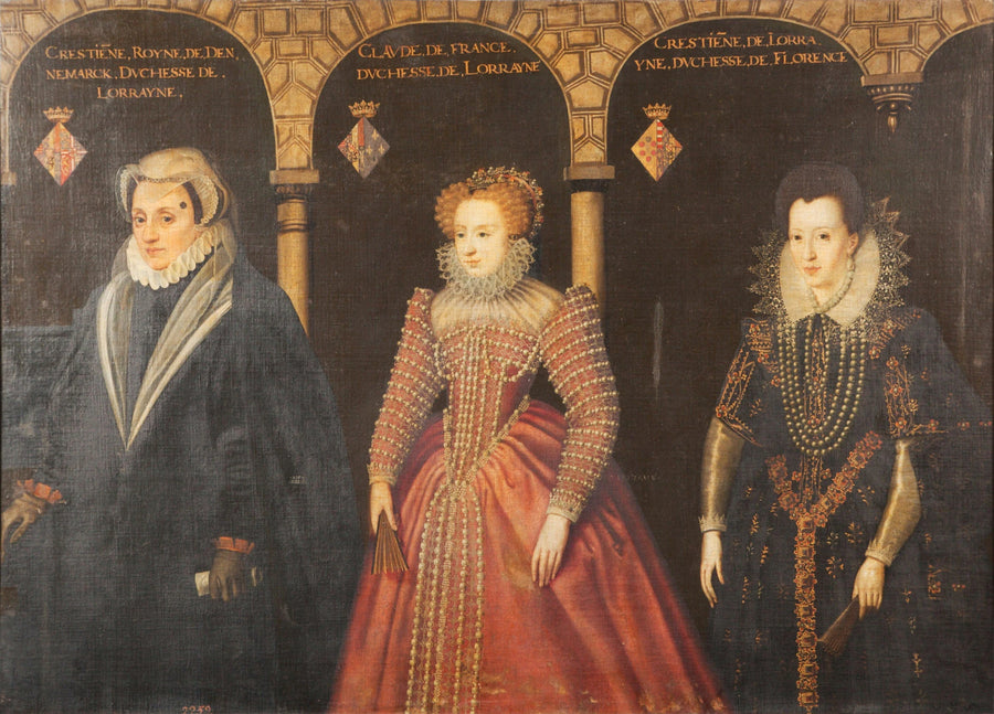 Portrait de Chrétienne de Danemark, Claude de France et Christine de Lorraine - Jean de Wayembourg