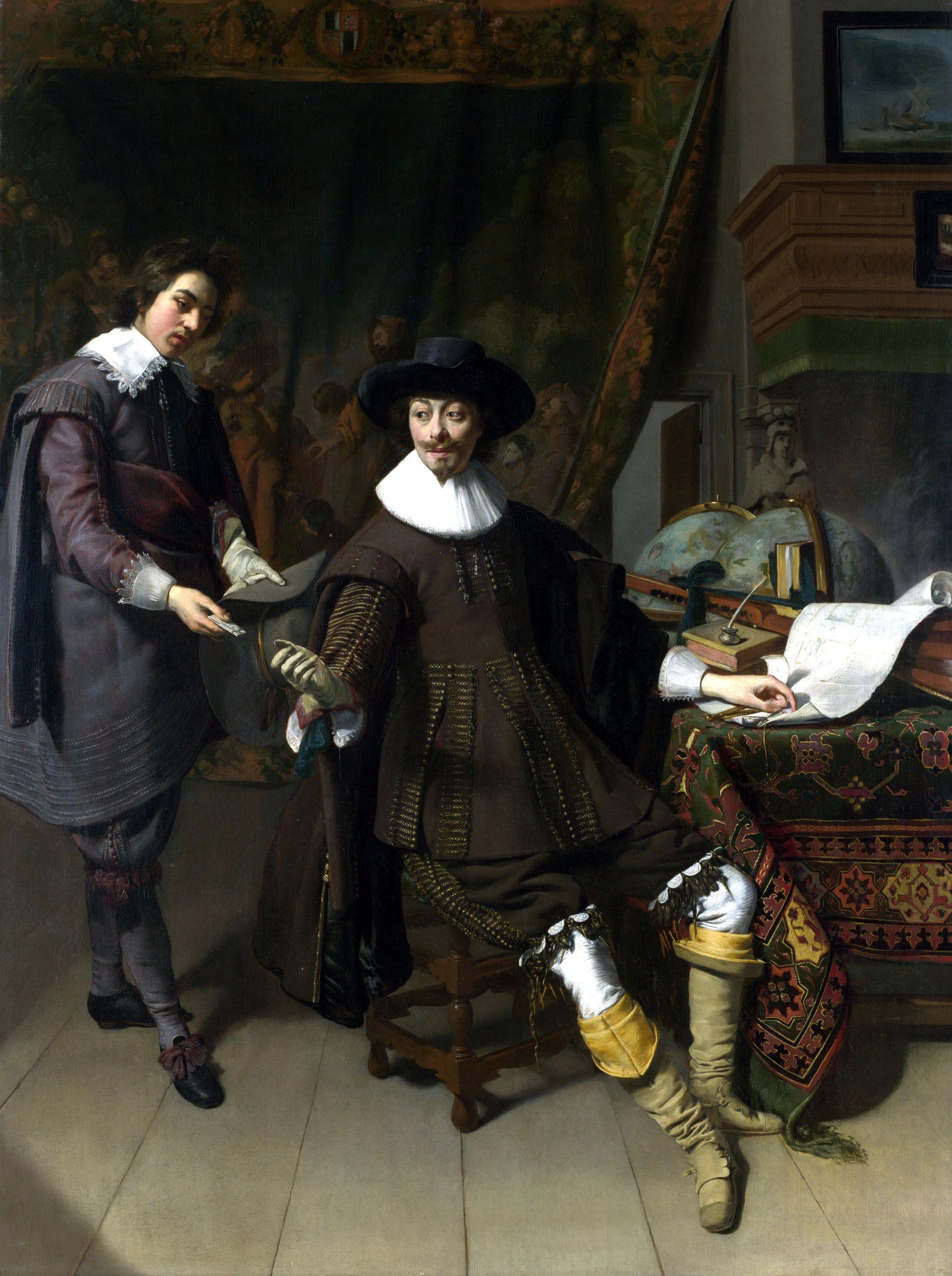 Portrait de Constantijn Huygens et de son (?) commis - Thomas de Keyser