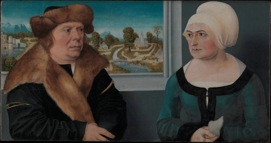Portrait d'un couple marié (Lorenz Kraffter et Honesta Merz ?) - Ulrich Apt the Elder