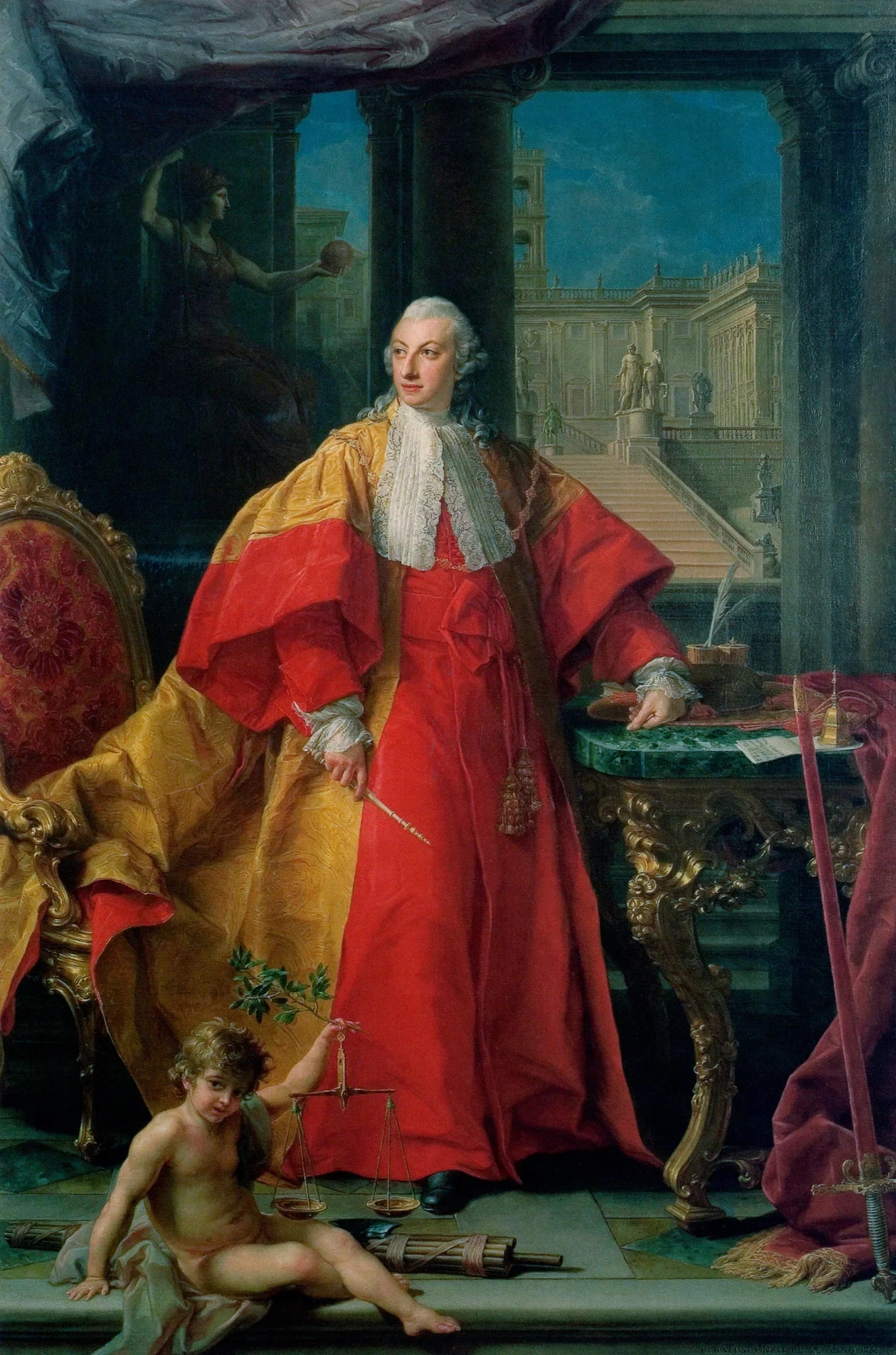 Portrait d'Abbondio Rezzonico - Pompeo Batoni image 1 copie de tableau peinte à la main