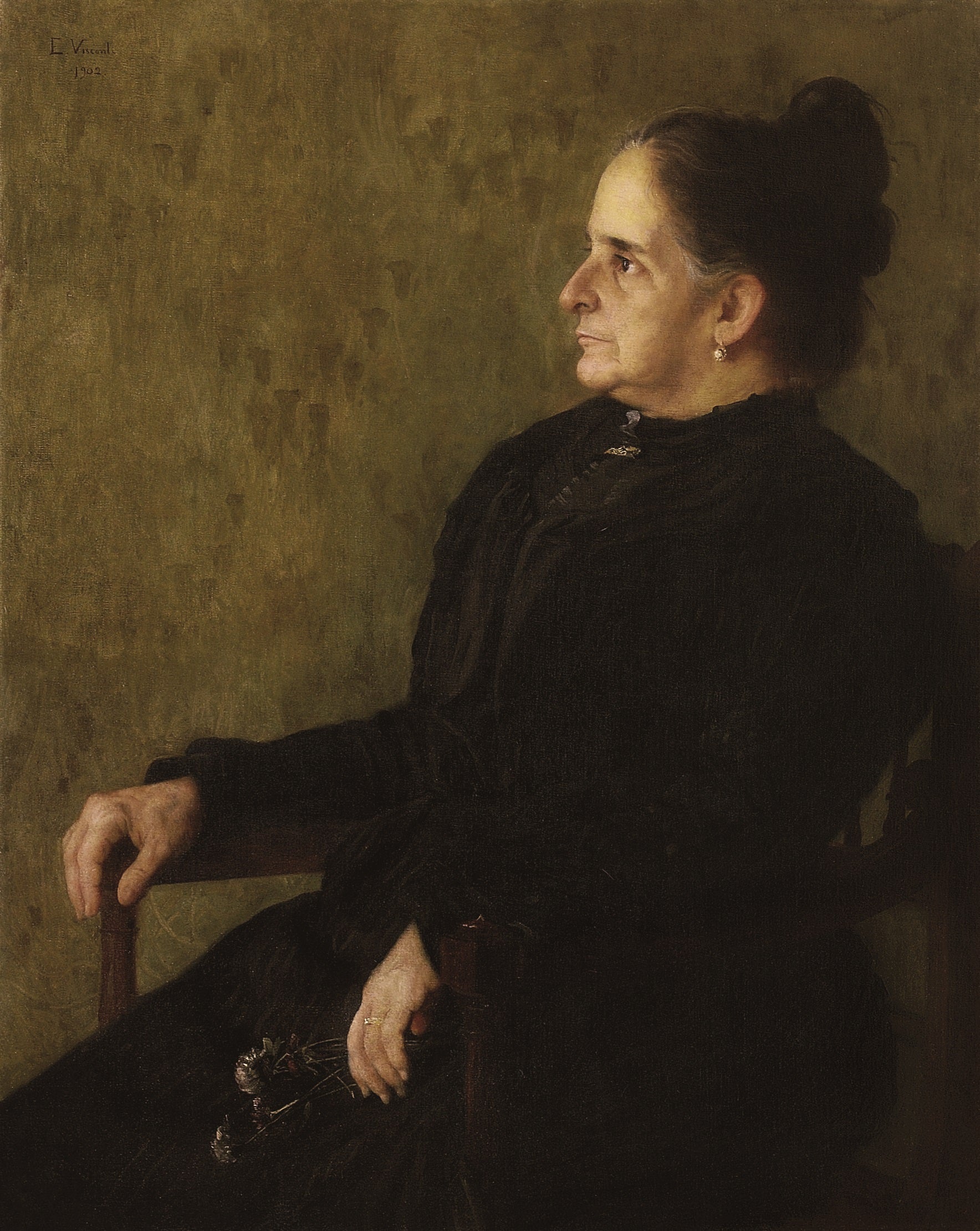 Portrait d'Adelaide Simas - Eliseu Visconti image 1 reproduction de peinture à l’huile