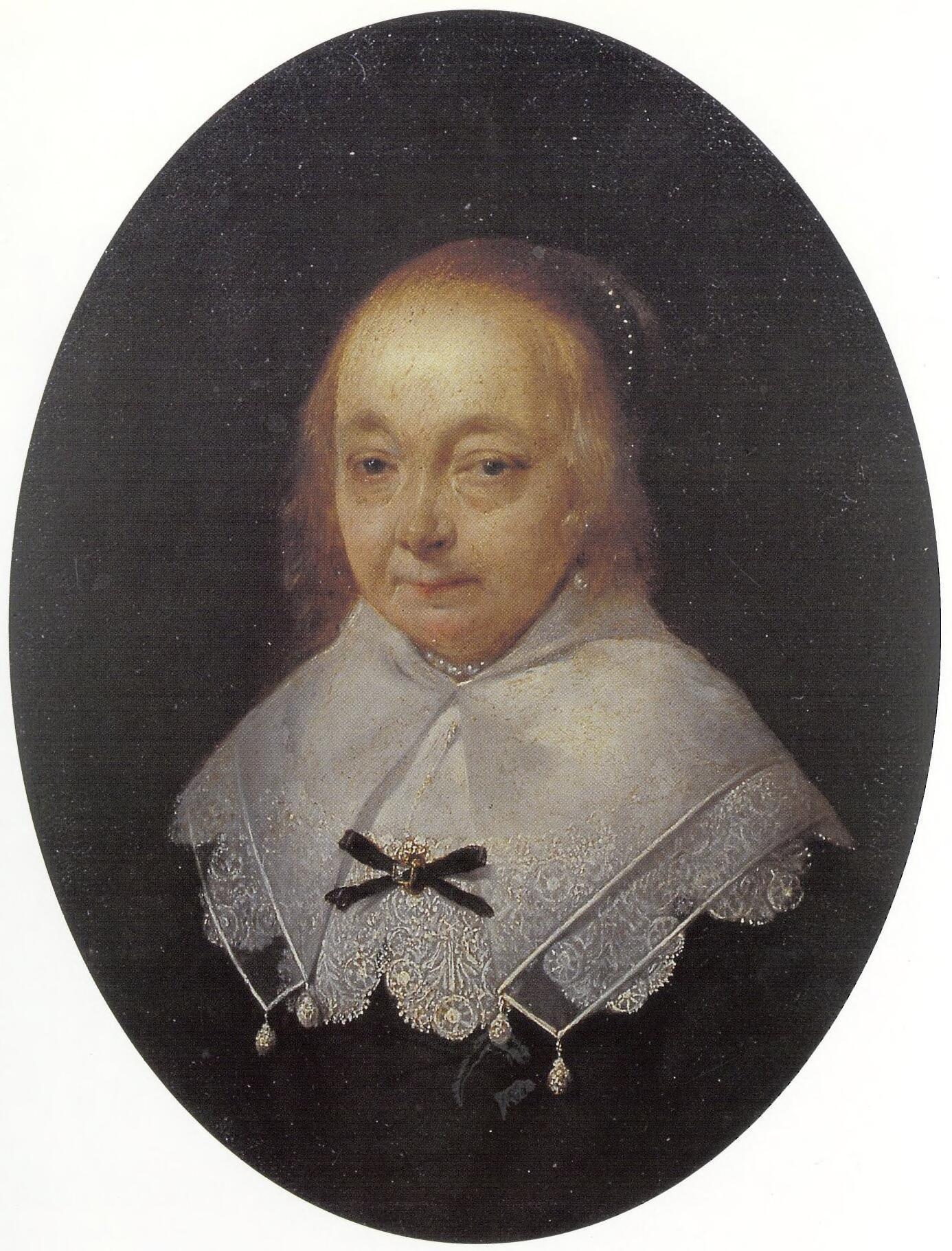 Portrait d'Adriana van Ruytenburgh, épouse d'Adriaen Pauw - Gerard ter Borch image 1 copie peinte à la main à l’huile