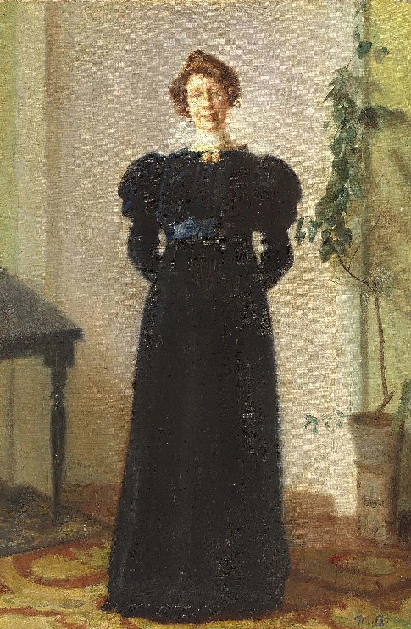Portrait d'Alba Schwartz. - Michael Peter Ancher image 1 tableau peint à l’huile sur toile