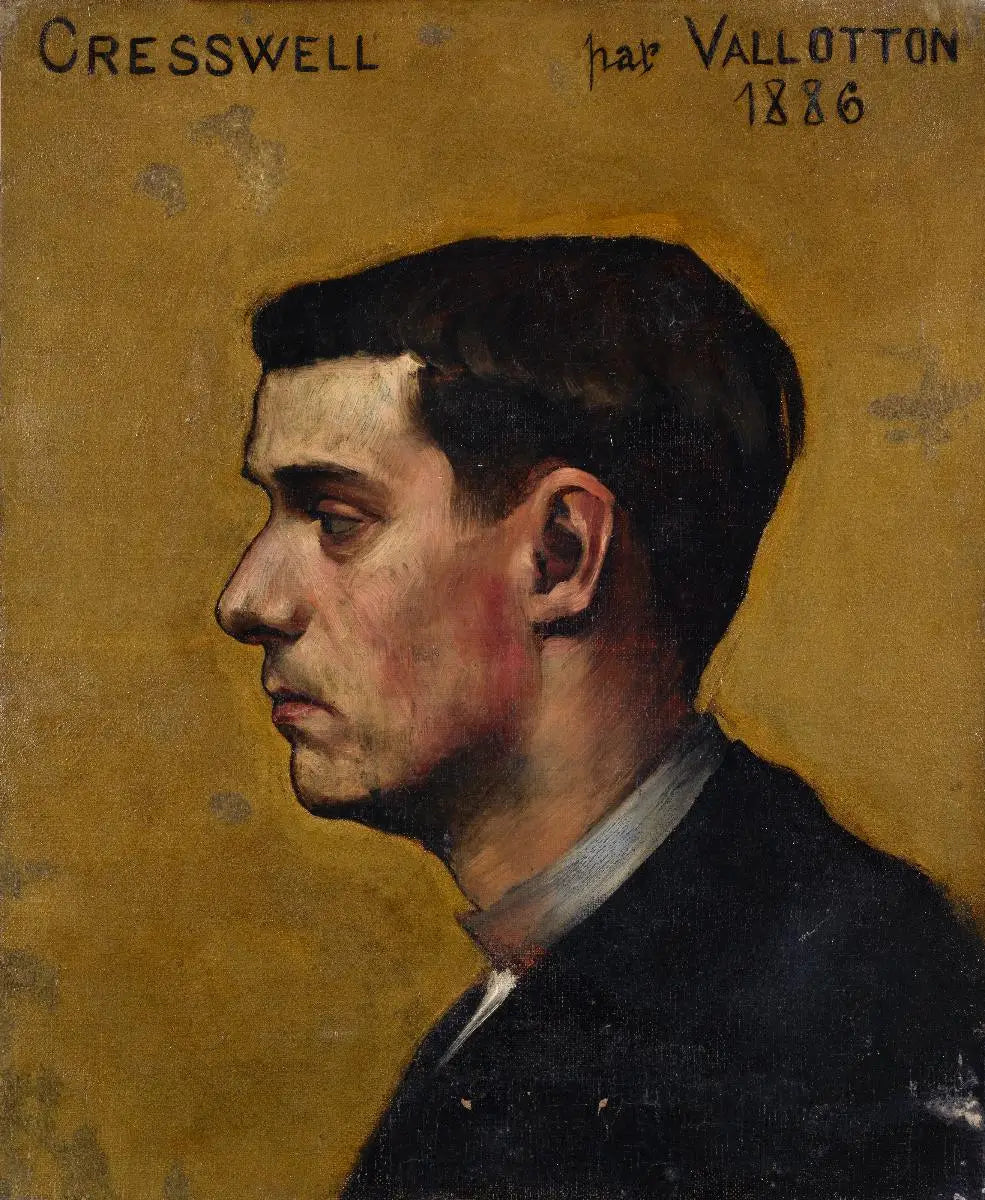 Portrait d'Albert Cresswell - Félix Vallotton image 1 copie peinte à la main à l’huile