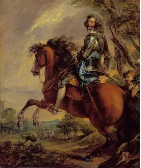Portrait d'Albert de Ligne, prince van Arenberg, à cheval - Thomas Gainsborough image 1 tableau peint à l’huile sur toile