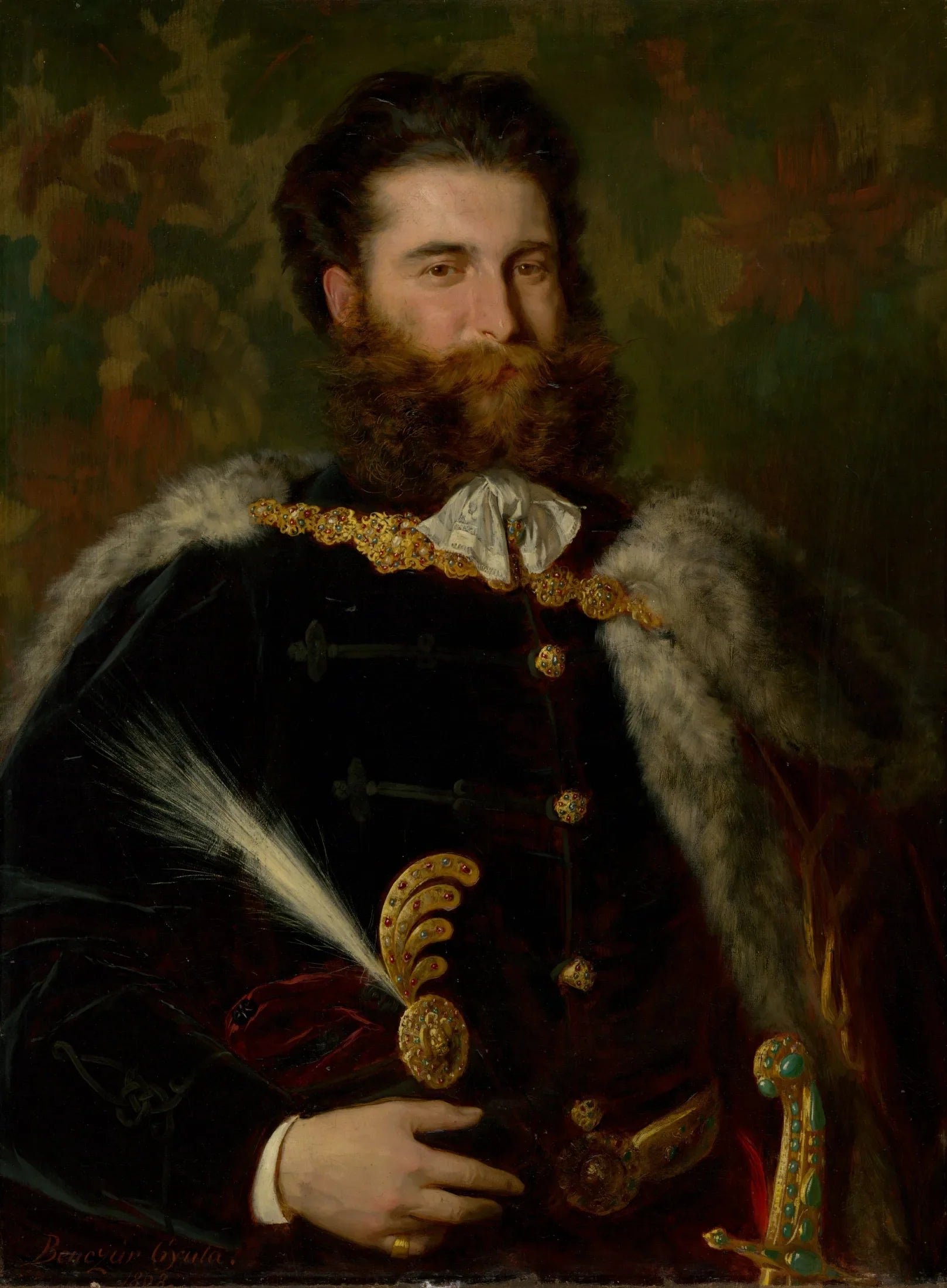 Portrait d'Albert Ujházy - Gyula Benczúr image 1 reproduction artisanale de tableau