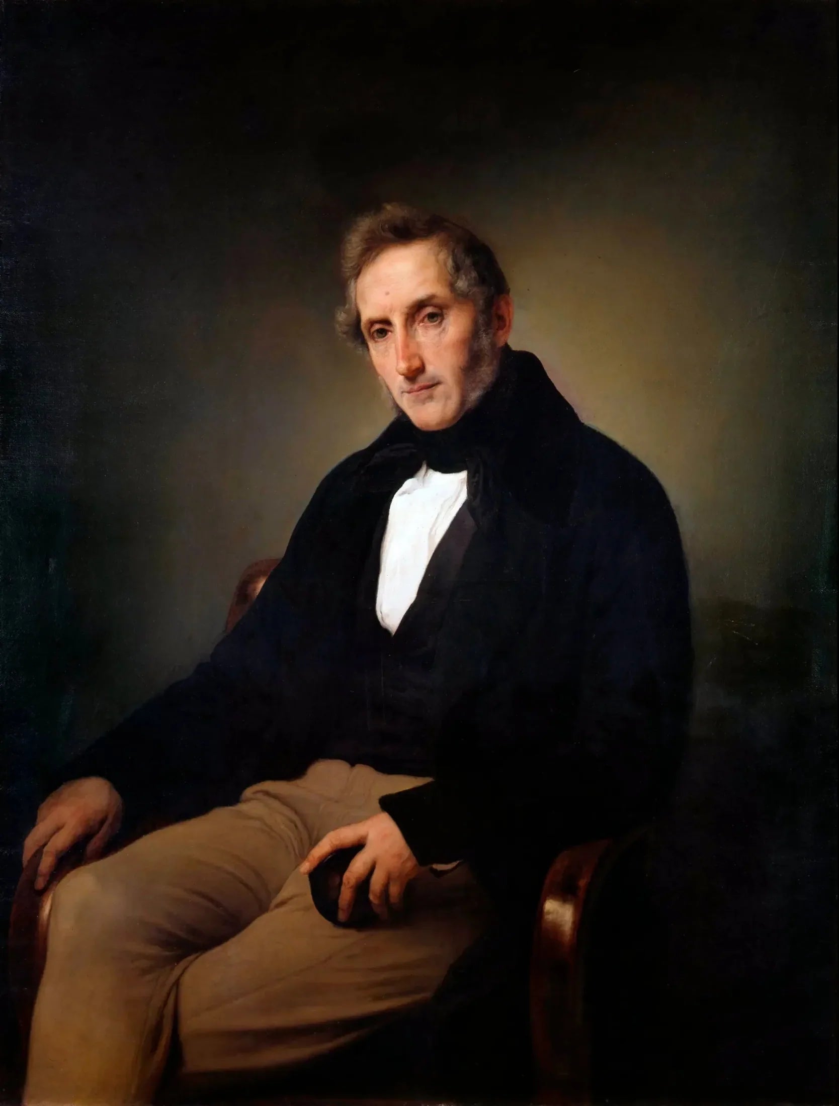 Portrait d'Alessandro Manzoni - Francesco Hayez image 1 reproduction artisanale de tableau