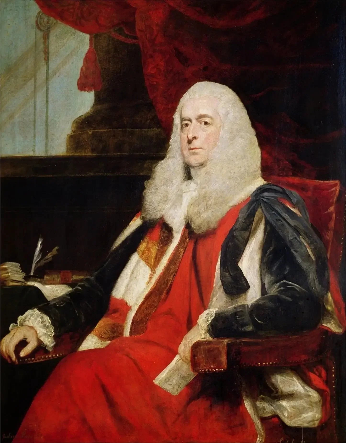 Portrait d'Alexander Wedderburn, 1er comte de Rosslyn (1733-1805) - Joshua Reynolds image 1 tableau peint à l’huile sur toile