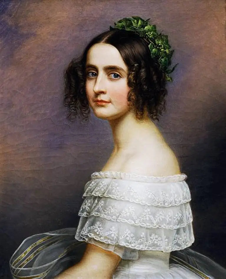 Portrait d'Alexandra Amalie von Bayern (1826-1875) - Joseph Karl Stieler image 1 reproduction artisanale de tableau