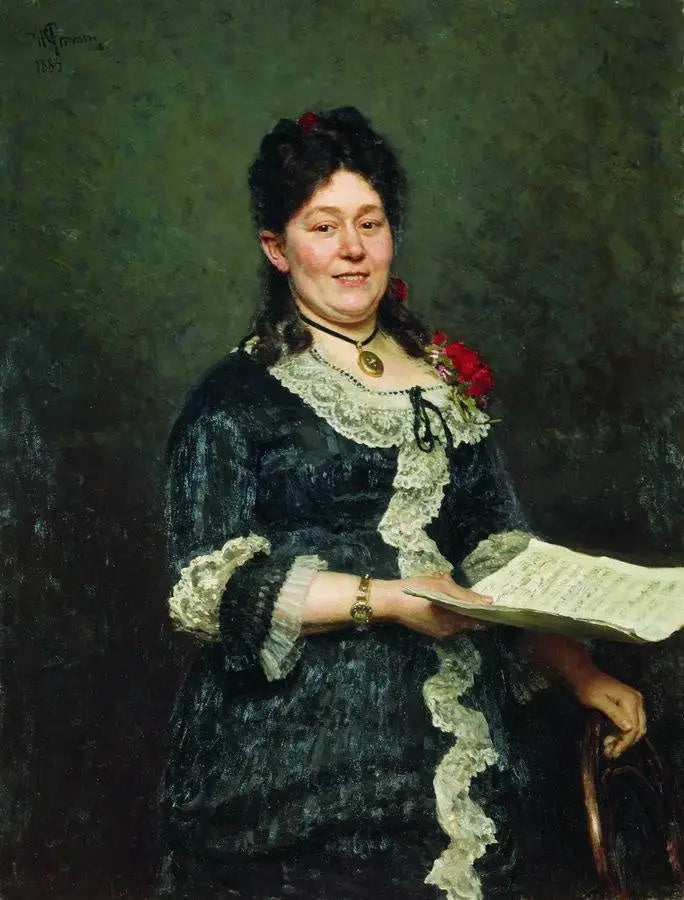 Portrait d'Alexandra Molas - Ilya Repin image 1 reproduction de peinture à l’huile