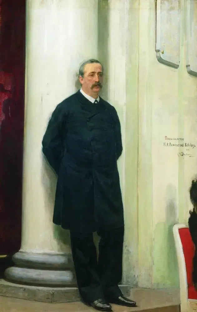 Portrait d'Alexandre Borodine - Ilya Repin image 1 copie peinte à la main à l’huile