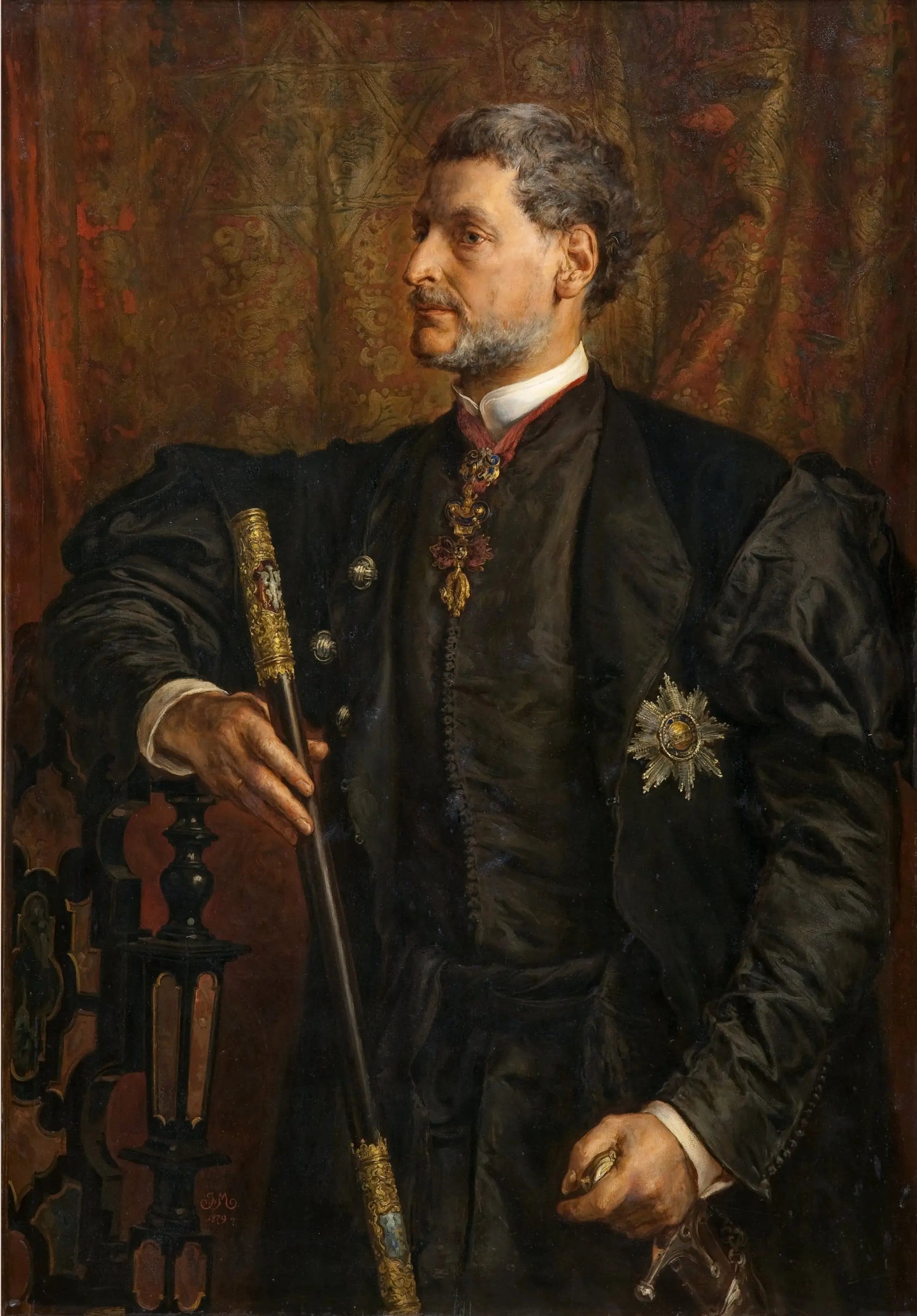 Portrait d'Alfred Potocki - Jan Matejko image 1 reproduction artisanale de tableau