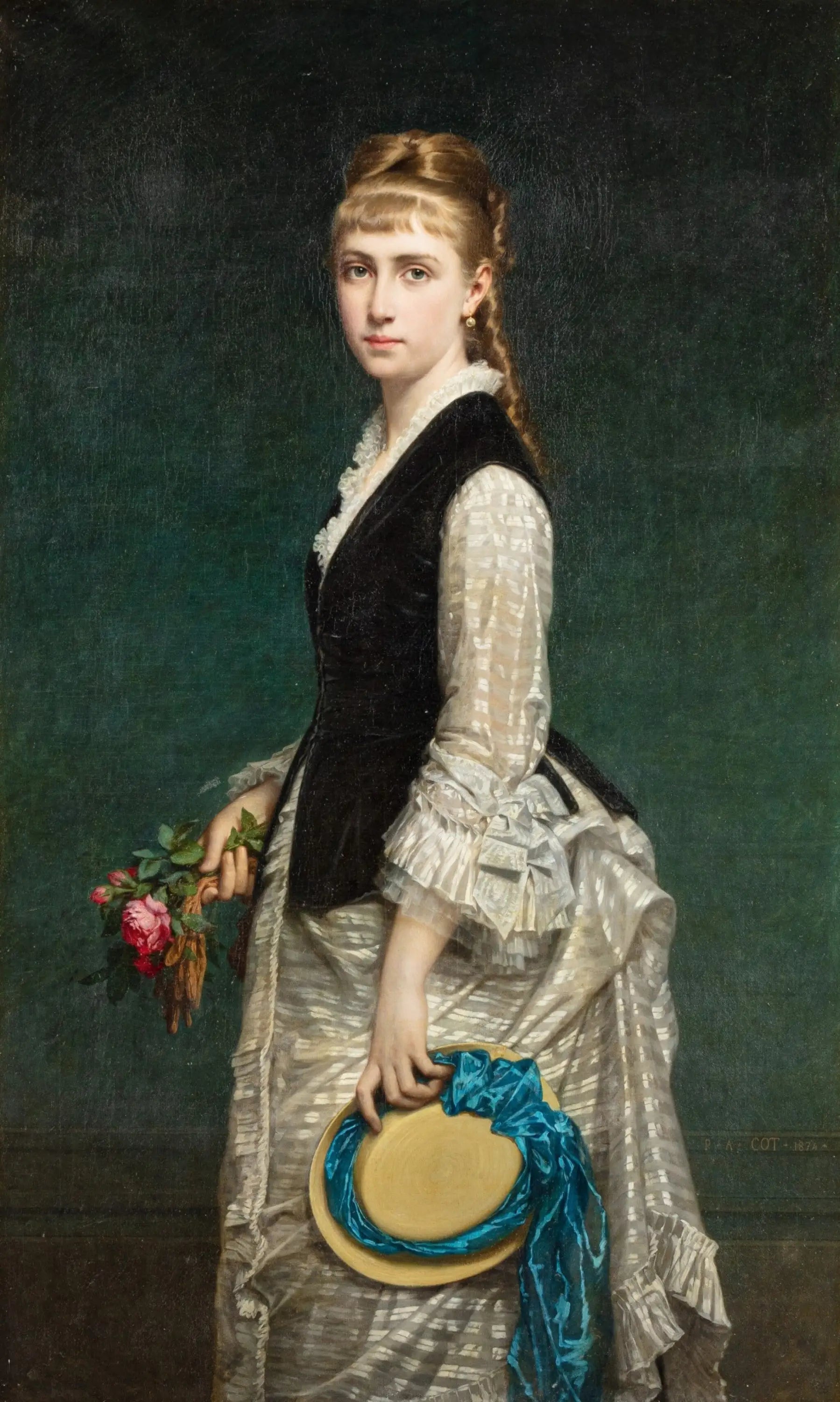 Portrait d'Alice Heine, duchesse de Richelieu, princesse de Monaco - Pierre Auguste Cot image 1 reproduction artisanale de tableau