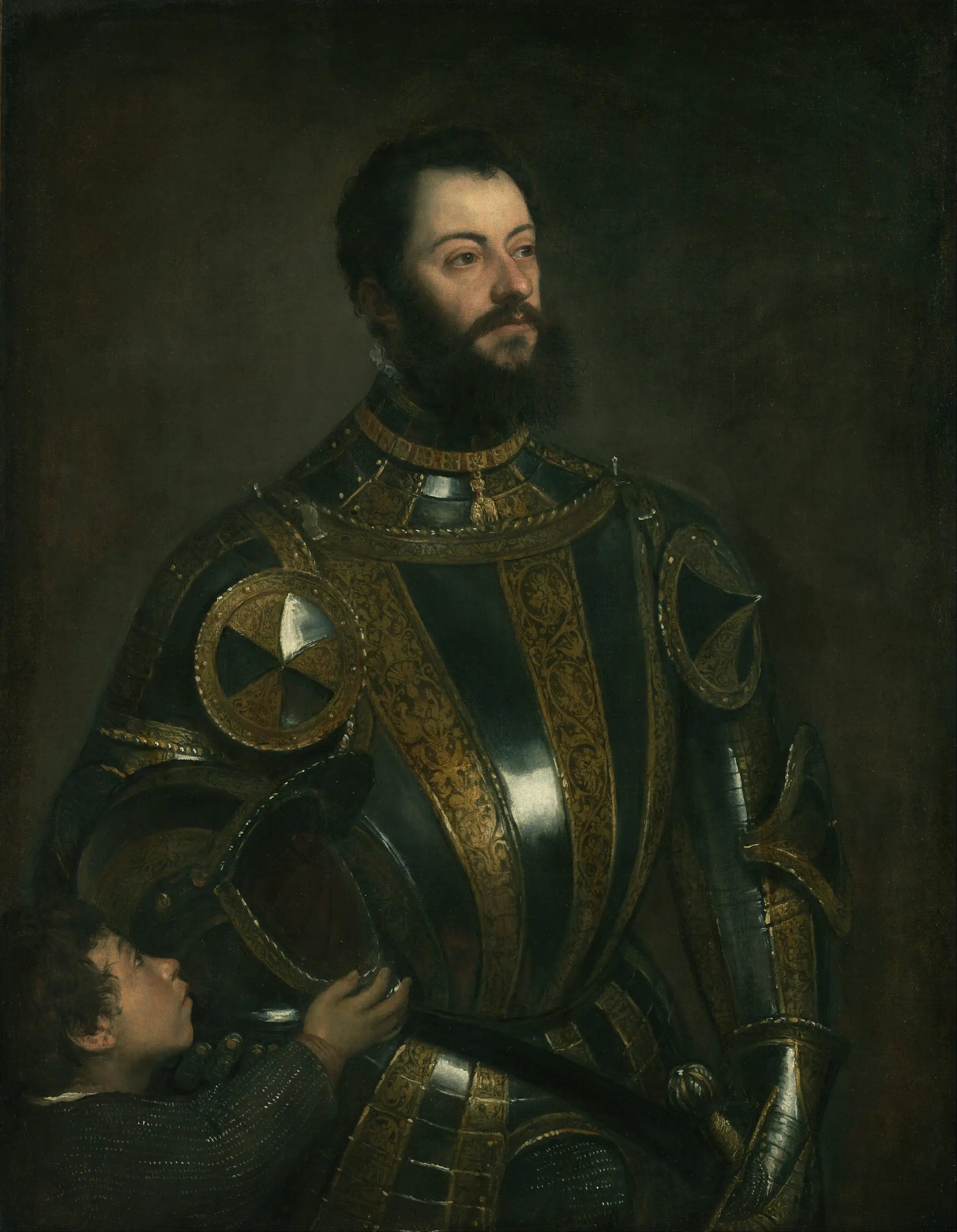 Portrait d'Alphonse d'Avalos - Titian image 1 reproduction de peinture à l’huile