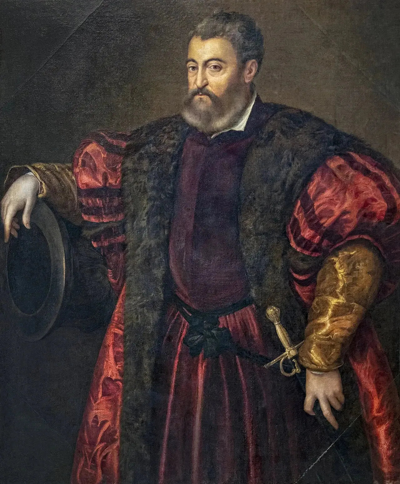 Portrait d'Alphonse Ier d'Este - Titian image 1 copie peinte à la main à l’huile