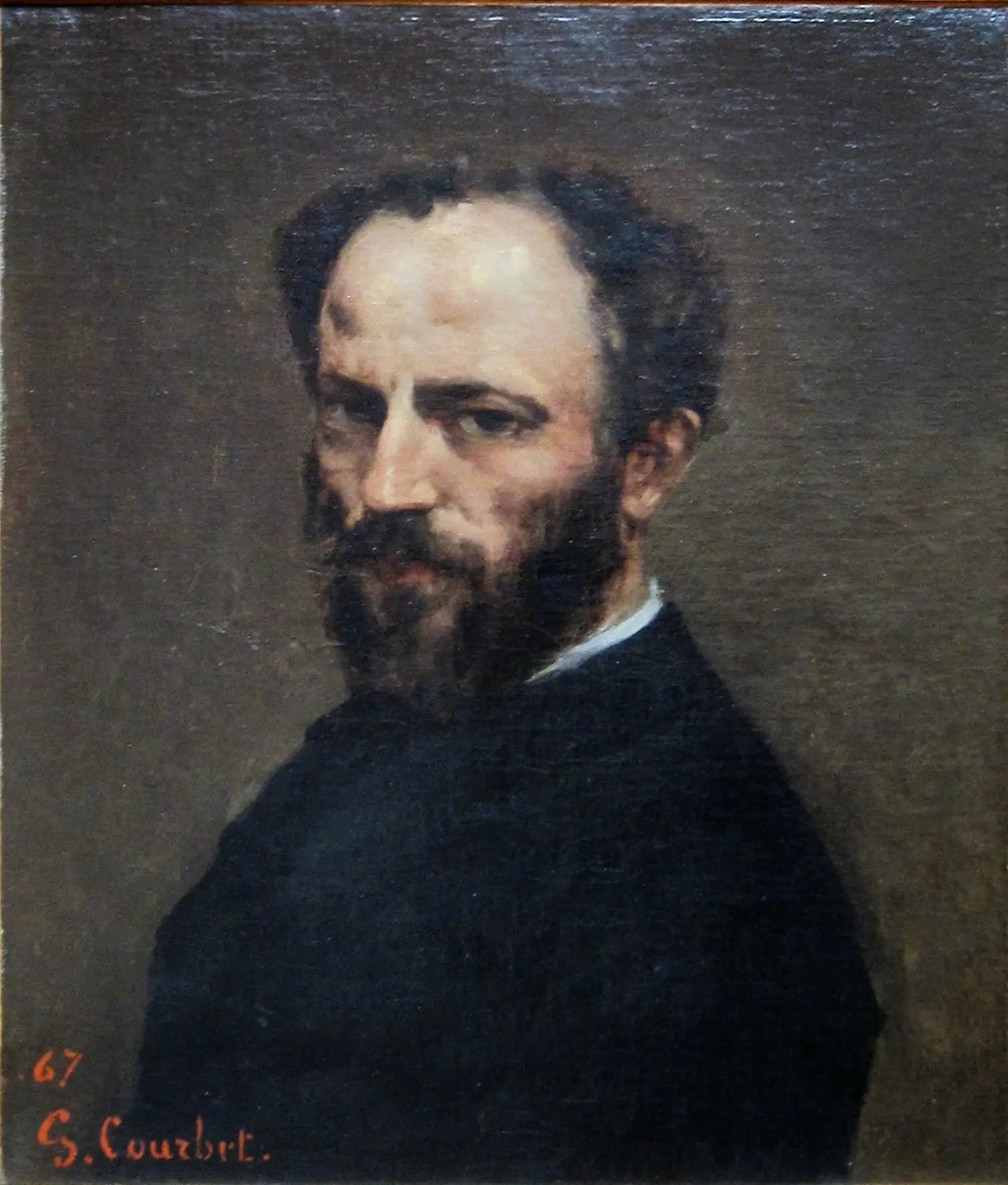 Portrait d'Amand Gautier (1825-1894), peintre - Gustave Courbet image 1 copie peinte à la main à l’huile