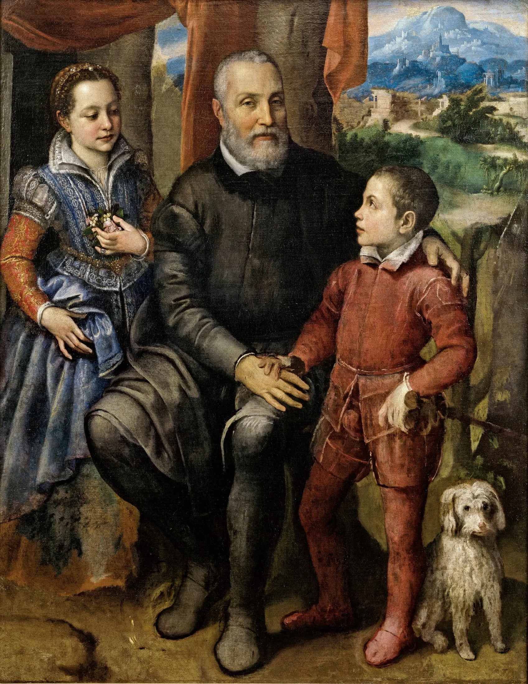 Portrait d'Amilcaré, Minerve et Astrubale Anguissola - Sofonisba Anguissola image 1 reproduction de peinture à l’huile
