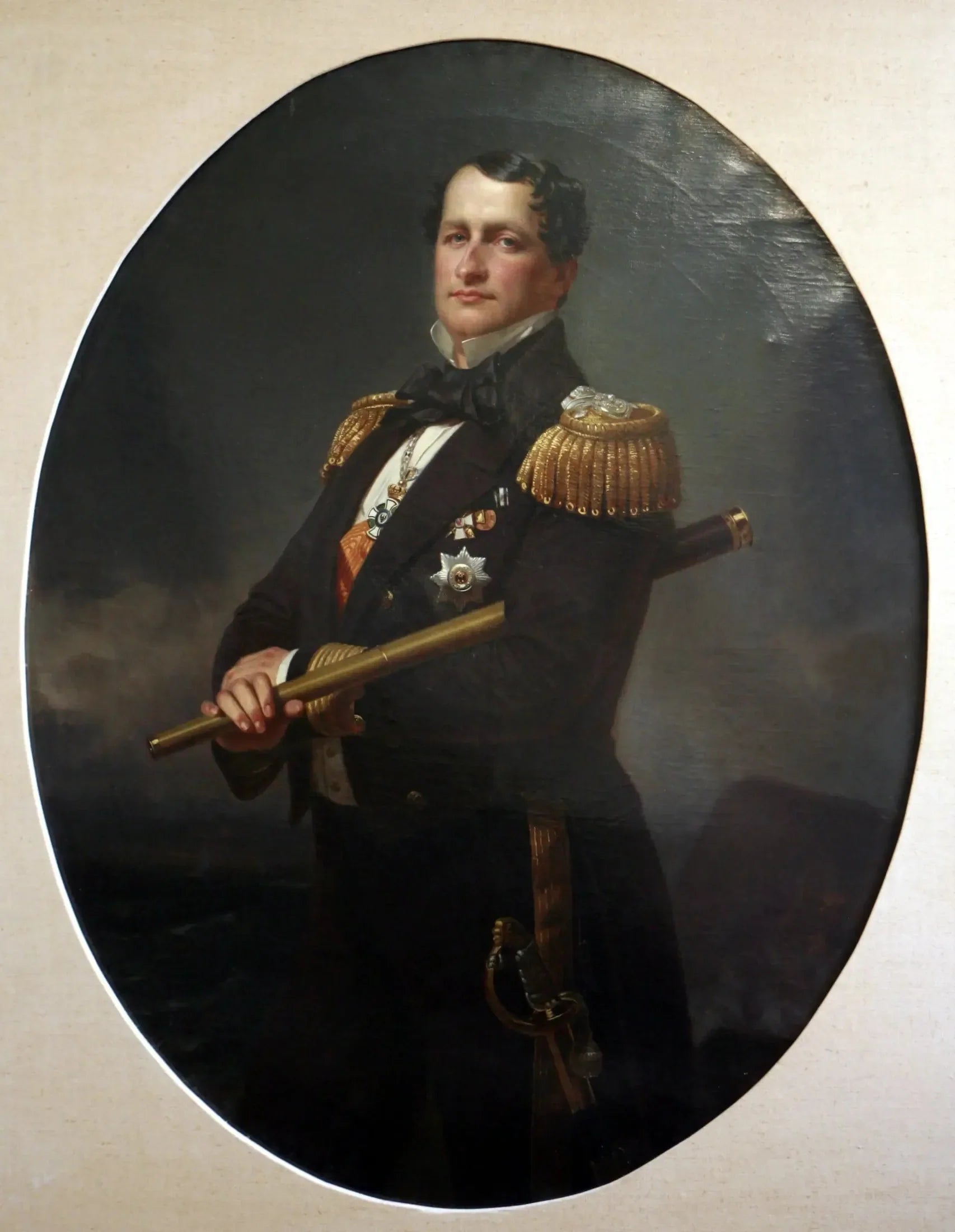 Portrait d'amiral - Franz Xaver Winterhalter image 1 reproduction de peinture à l’huile