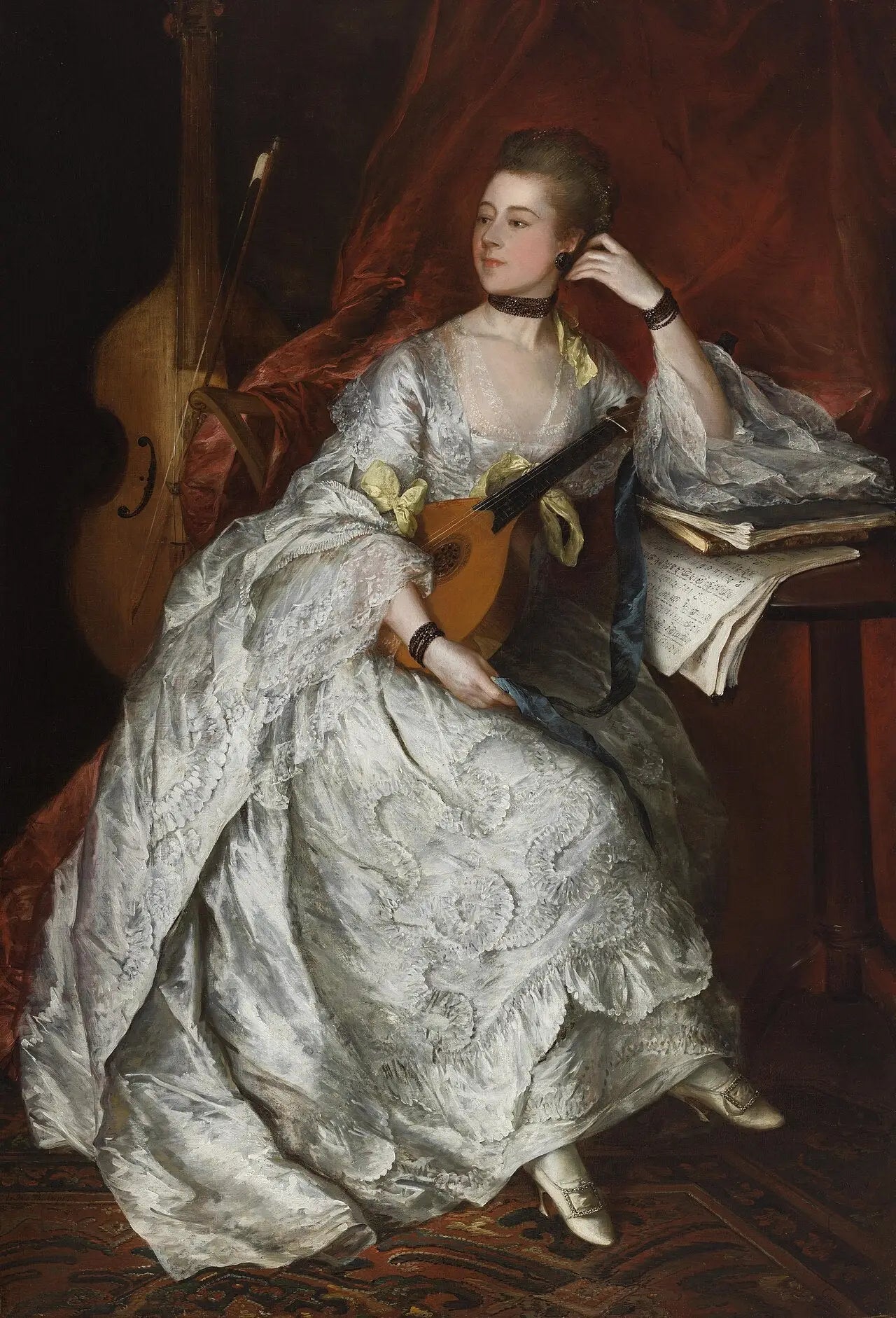 Portrait d'Ann Ford (plus tard Mme Philip Thicknesse) - Thomas Gainsborough image 1 copie de tableau peinte à la main