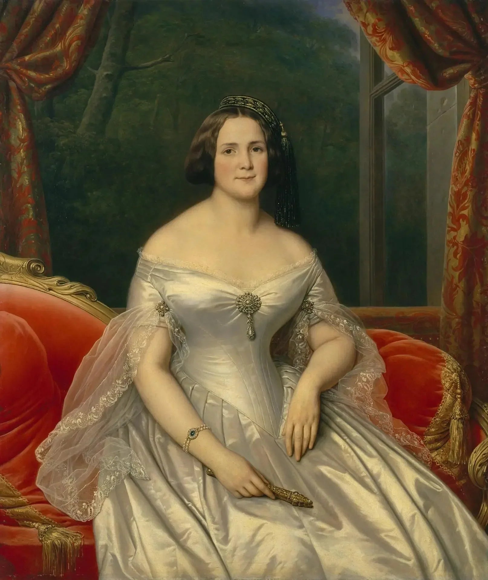Portrait d'Anna Benardaki - Charles de Steuben image 1 copie de tableau peinte à la main