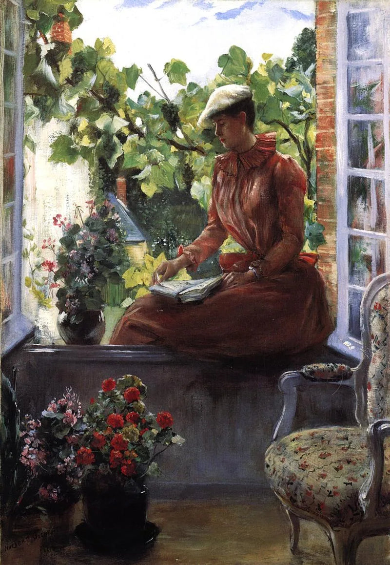 Portrait d'Anna Gœneutte portant un béret - Norbert Gœneutte