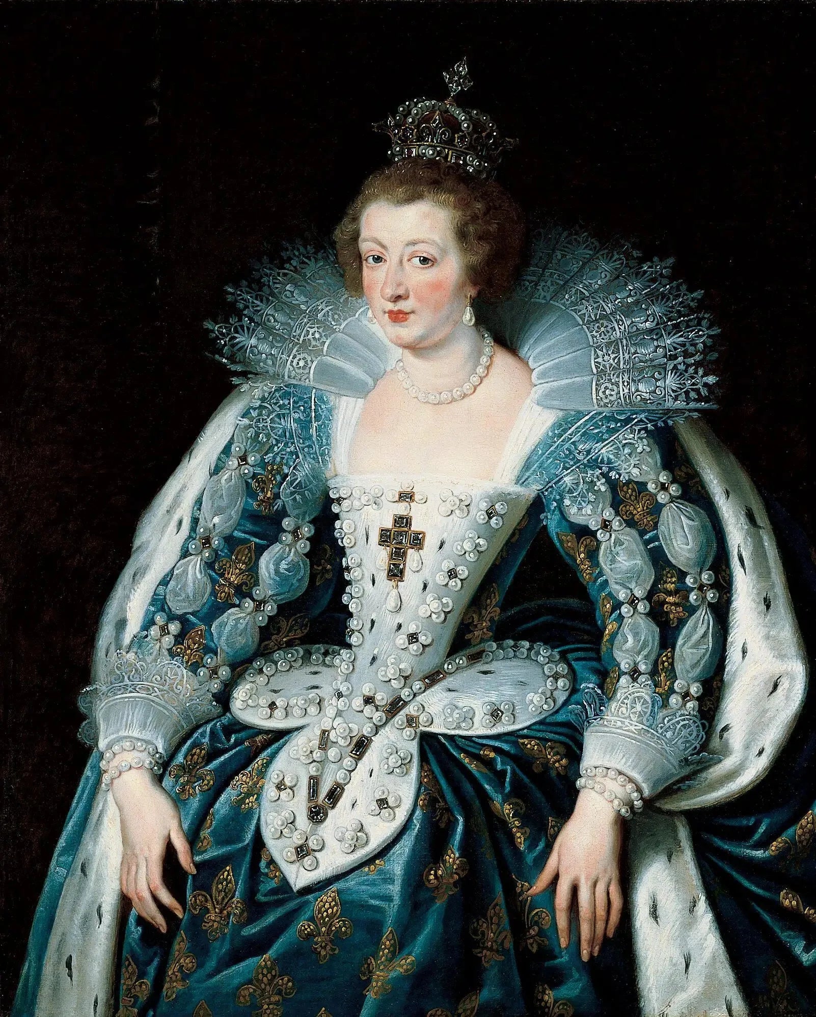 Portrait d'Anne d'Autriche - Peter Paul Rubens image 1 reproduction artisanale de tableau