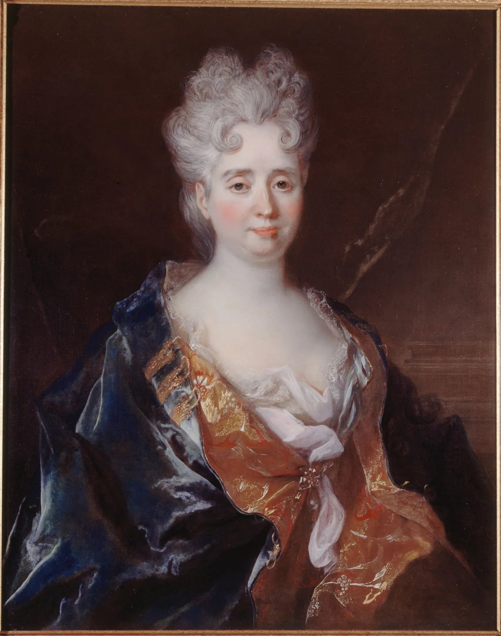 Portrait d'Anne-Thérèse de Marguenat de Courcelles, marquise de Lambert (1647-1733) - Nicolas de Largillière image 1 copie peinte à la main à l’huile
