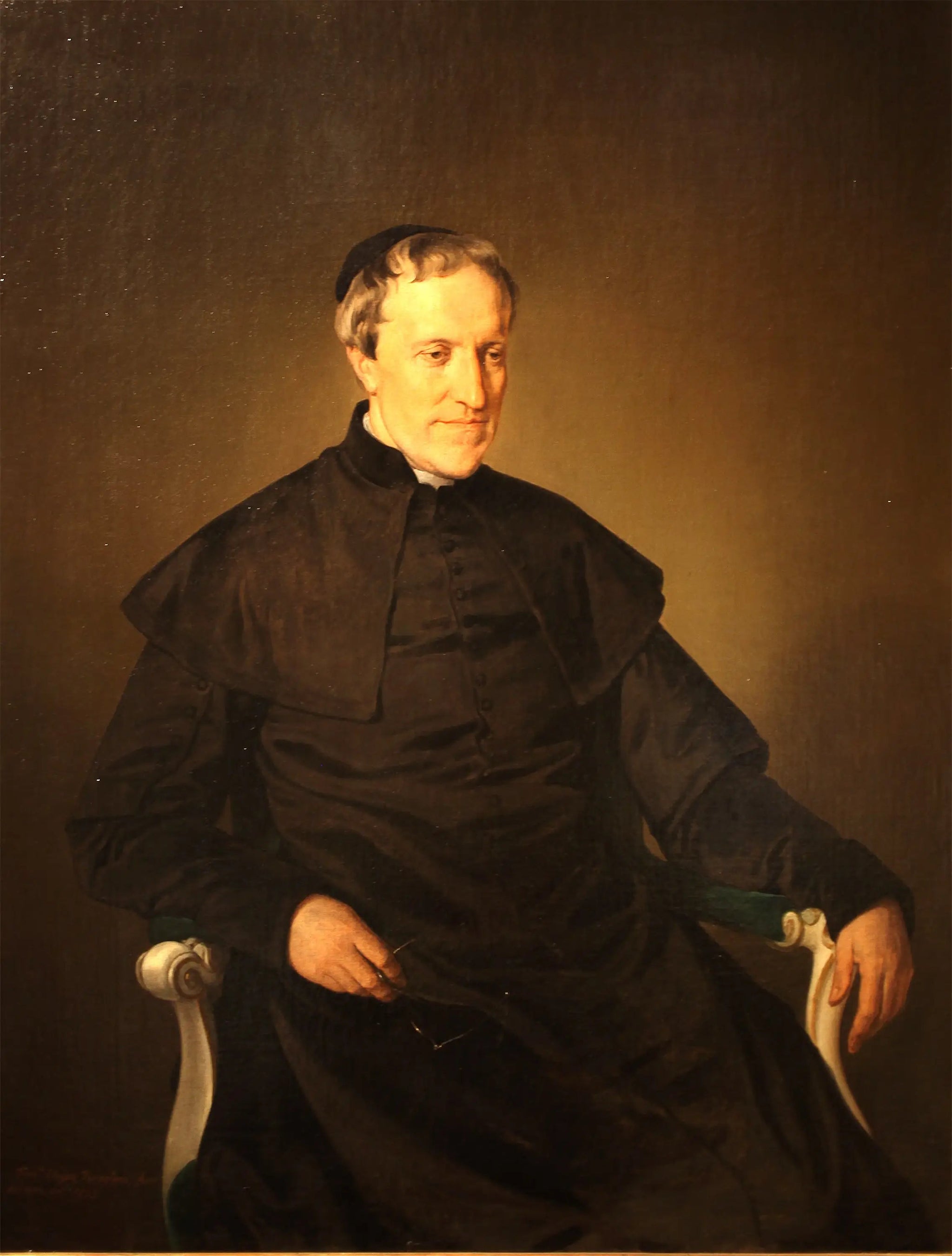 Portrait d'Antonio Rosmini - Francesco Hayez image 1 copie de tableau peinte à la main