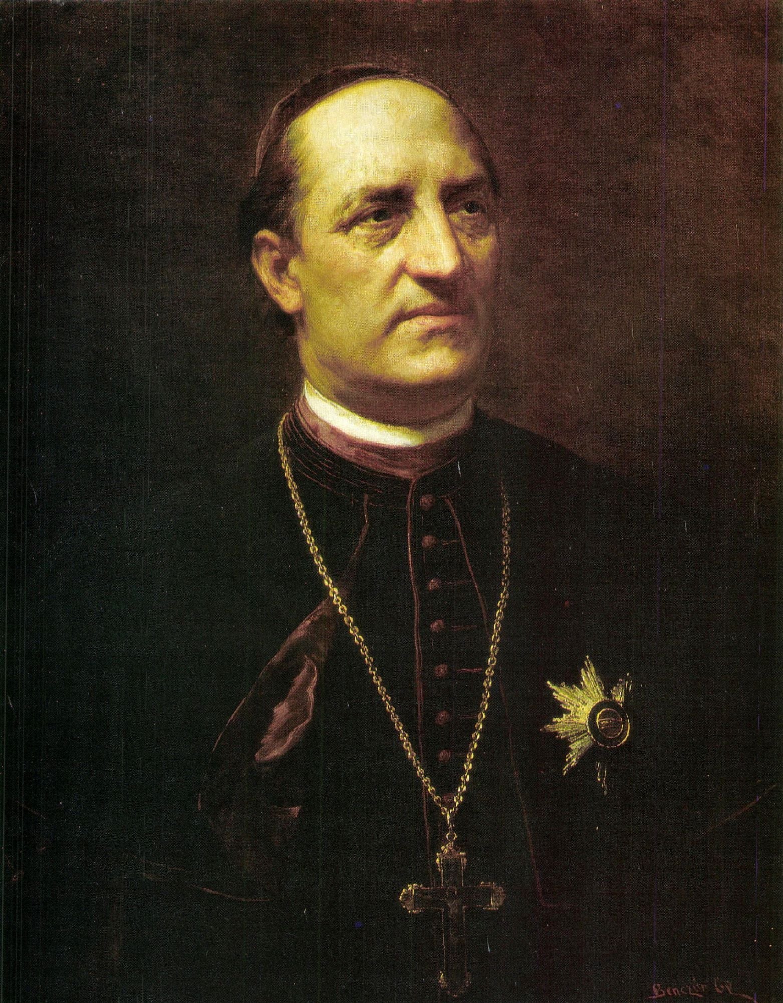 Portrait d'Arnold Ipolyi - Gyula Benczúr image 1 reproduction d’œuvre d’art à l’huile