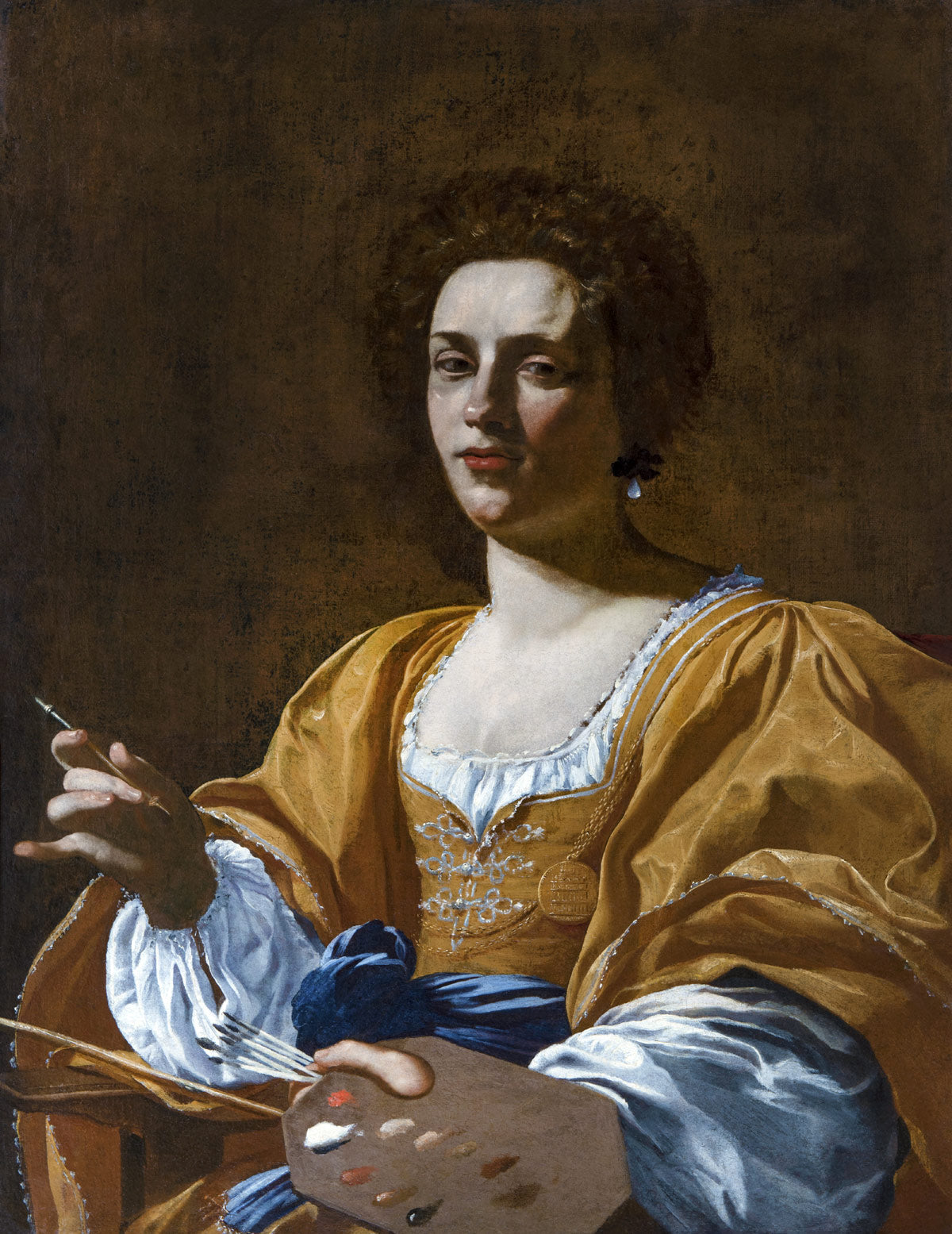 Portrait d'Artemisia Gentileschi - Simon Vouet image 1 reproduction artisanale de tableau