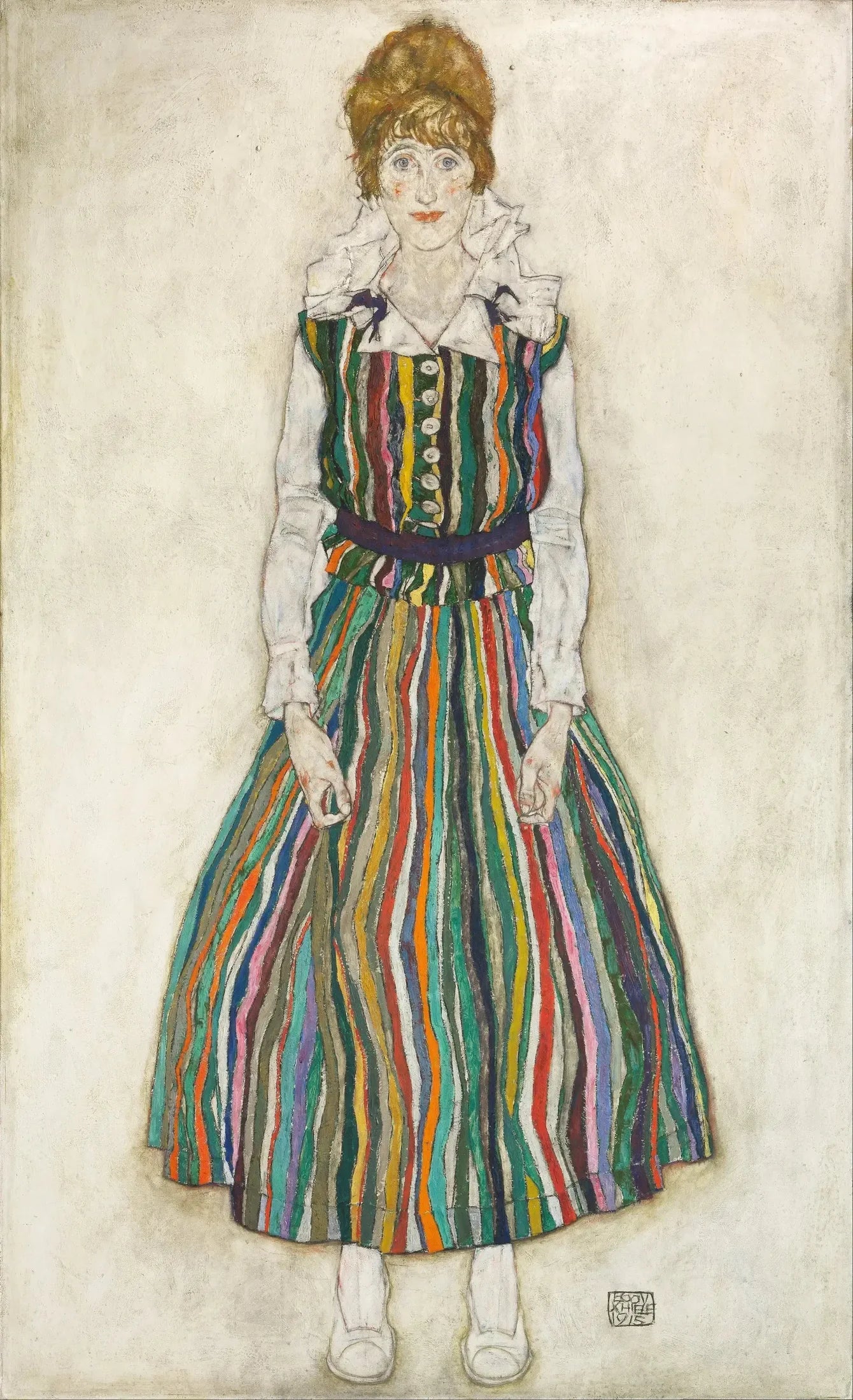 Portrait d'Edith (l'épouse de l'artiste) - Egon Schiele image 1 copie peinte à la main à l’huile